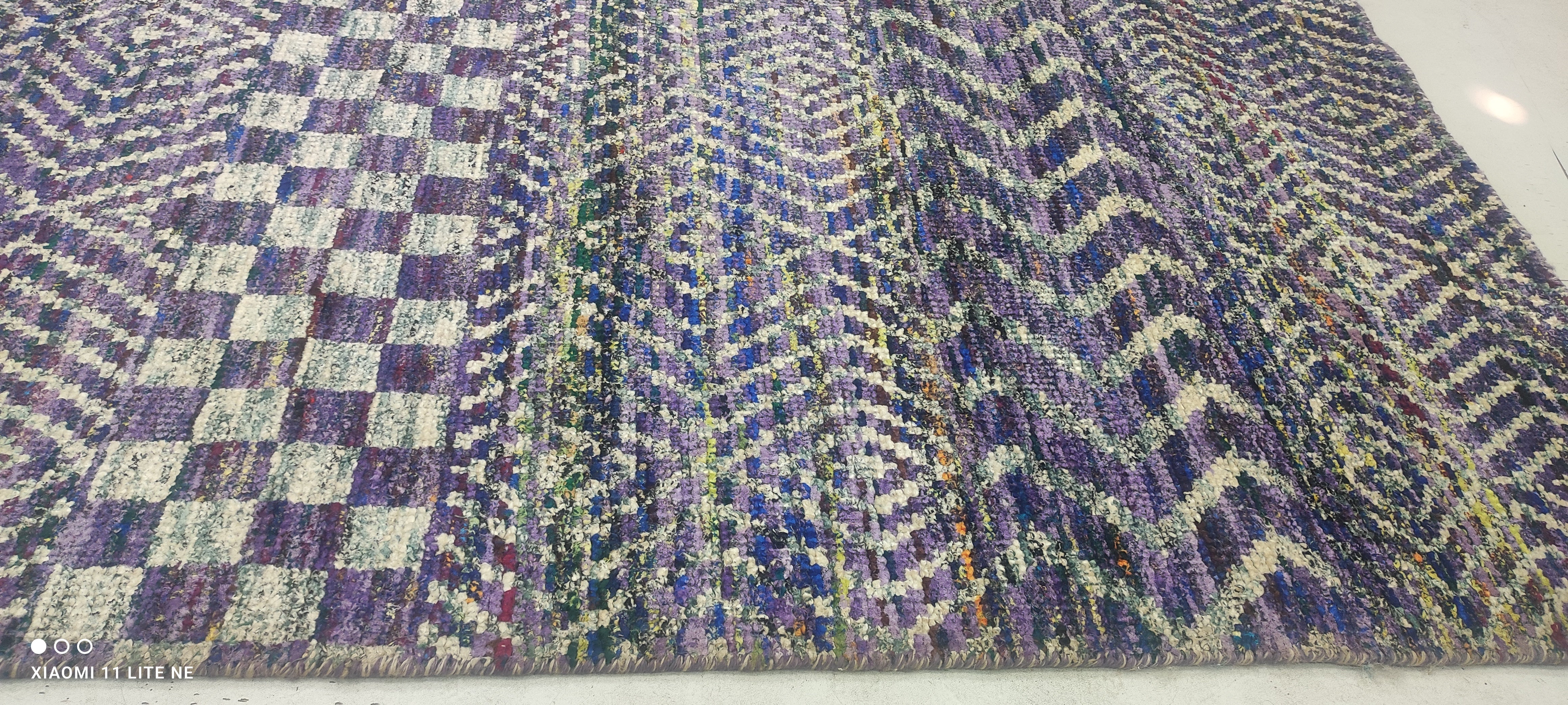 Richard Kitty 5.9x8 Purple Hand-Knotted Modern Style Rug