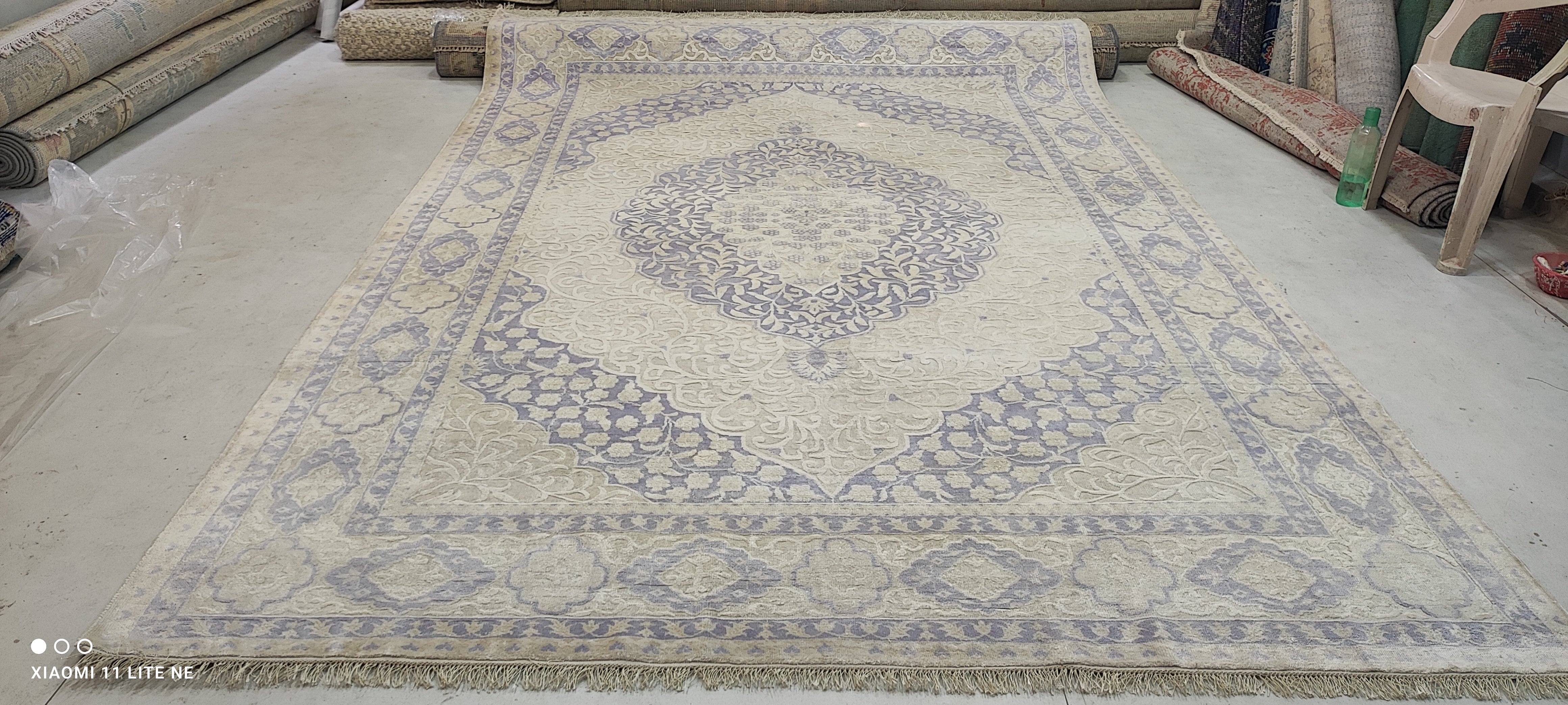 Dearbhla Walsh 8x12 Grey Hand-Knotted Kashan Rug