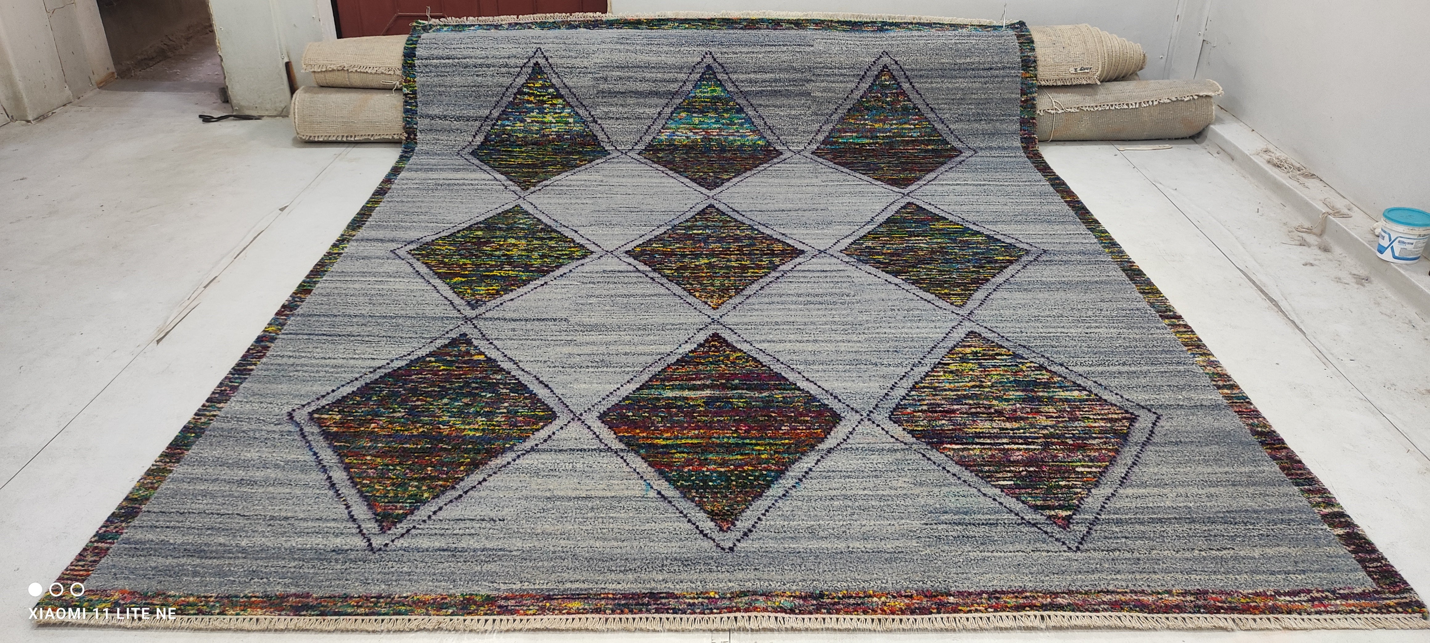 River Cabrera-Kelley 8x10 Grey Hand-Knotted Modern Style Rug