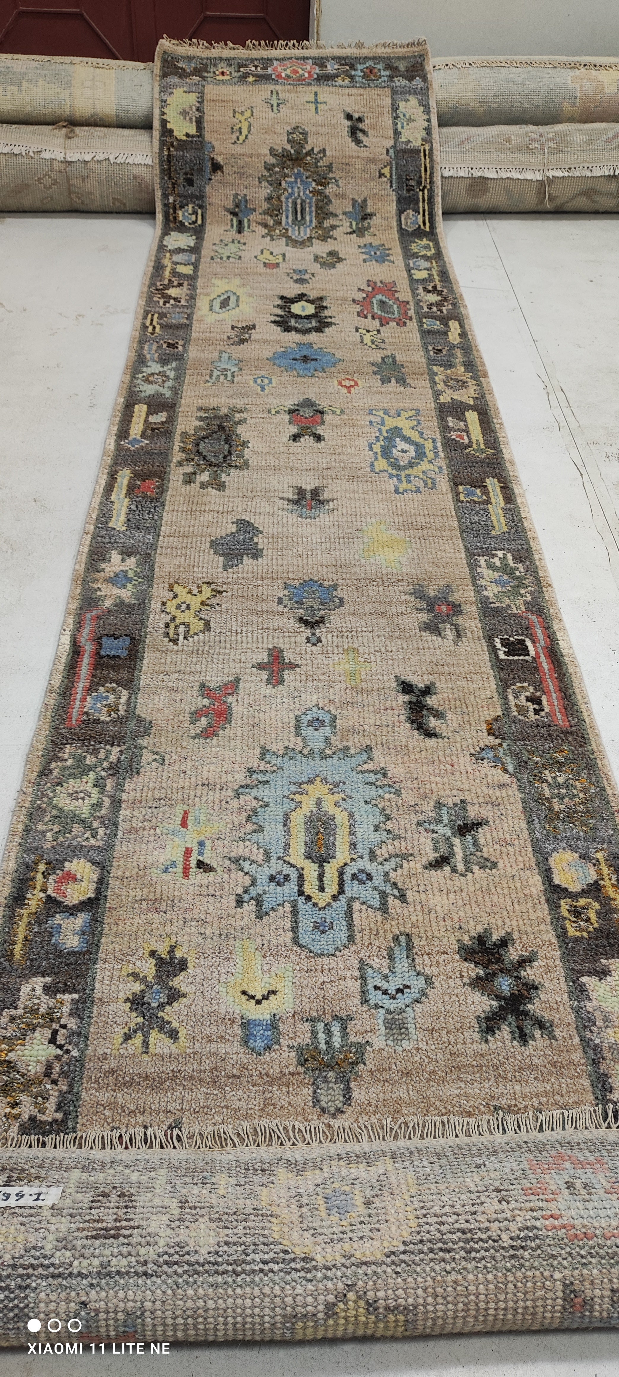Dana Lockhart 2.6x12.3 Multi Color Hand-Knotted Oushak Runner