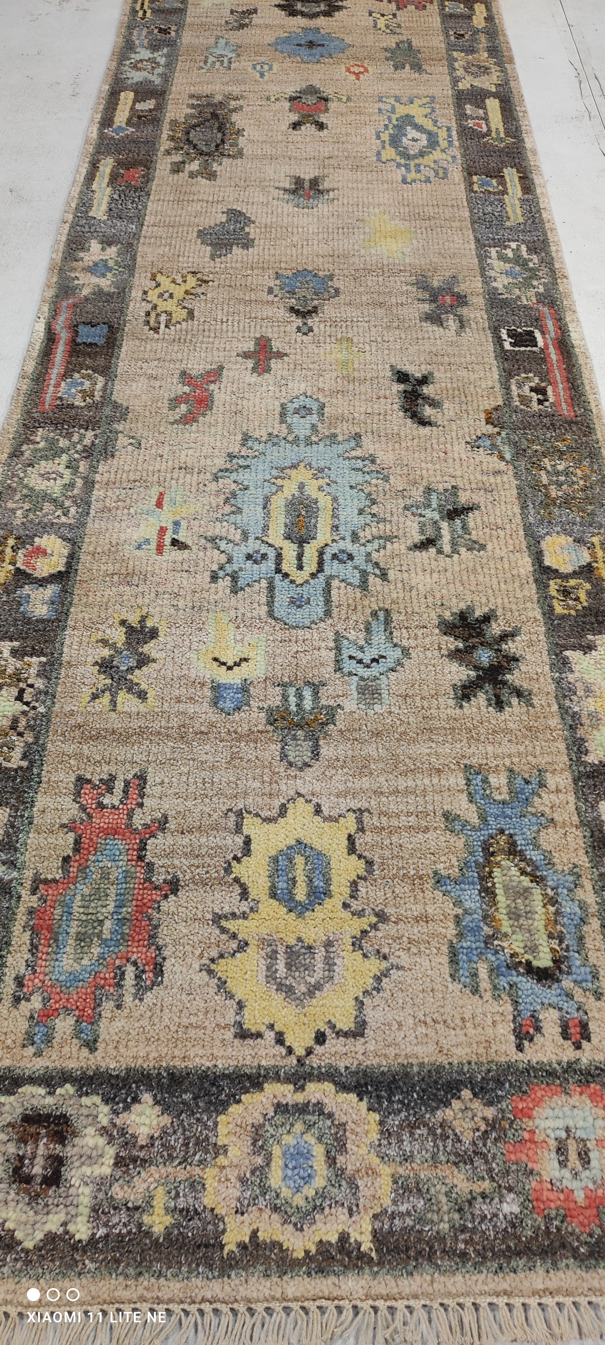 Dana Lockhart 2.6x12.3 Multi Color Hand-Knotted Oushak Runner