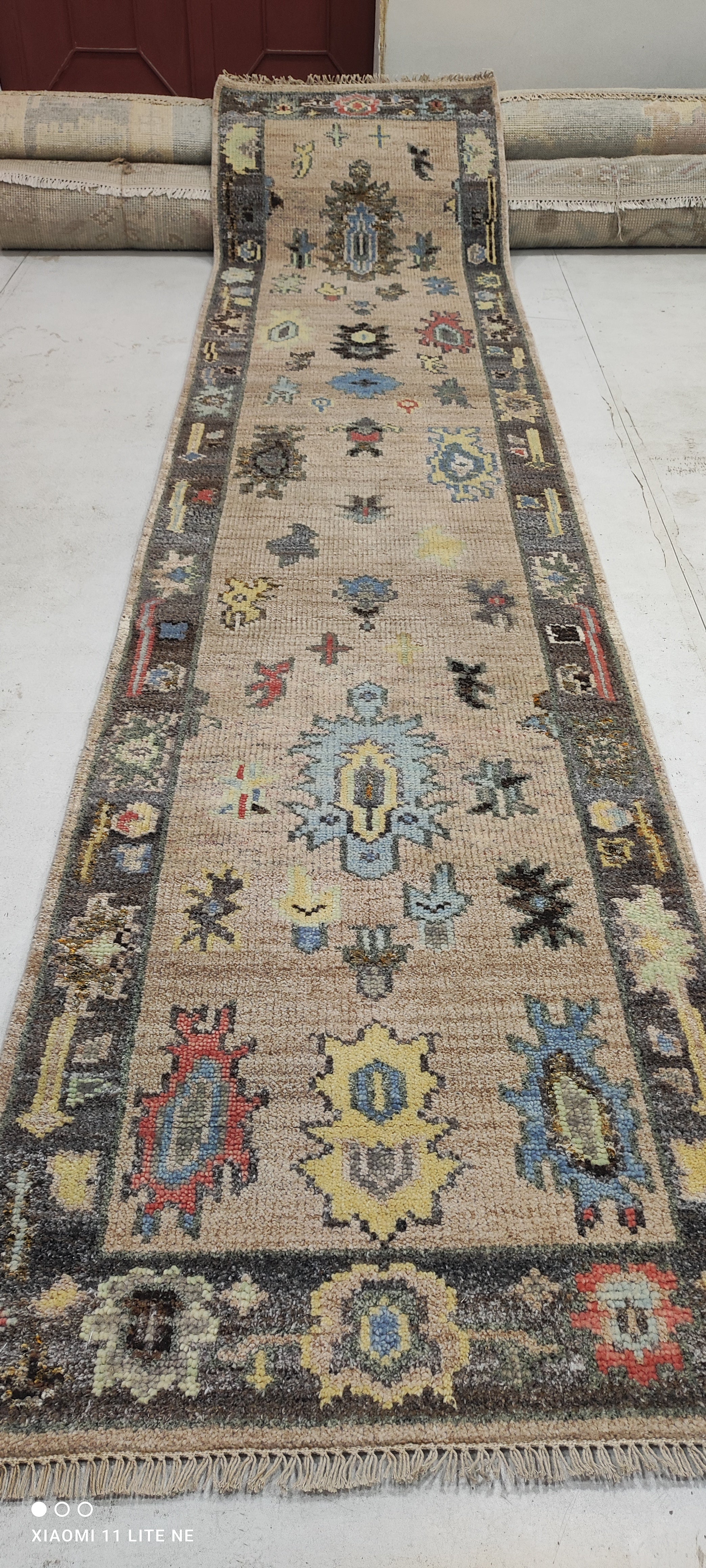 Dana Lockhart 2.6x12.3 Multi Color Hand-Knotted Oushak Runner