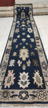 Emily Nelson 2.6x12.3 Blue Hand-Knotted Oushak Runner
