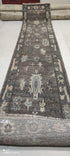 Mabel 2.6x12.3 Grey Hand-Knotted Oushak Runner