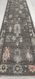 Mabel 2.6x12.3 Grey Hand-Knotted Oushak Runner