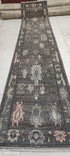 Mabel 2.6x12.3 Grey Hand-Knotted Oushak Runner