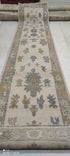 Brittany Freeth 2.6x12.3 Cream Hand-Knotted Oushak Runner