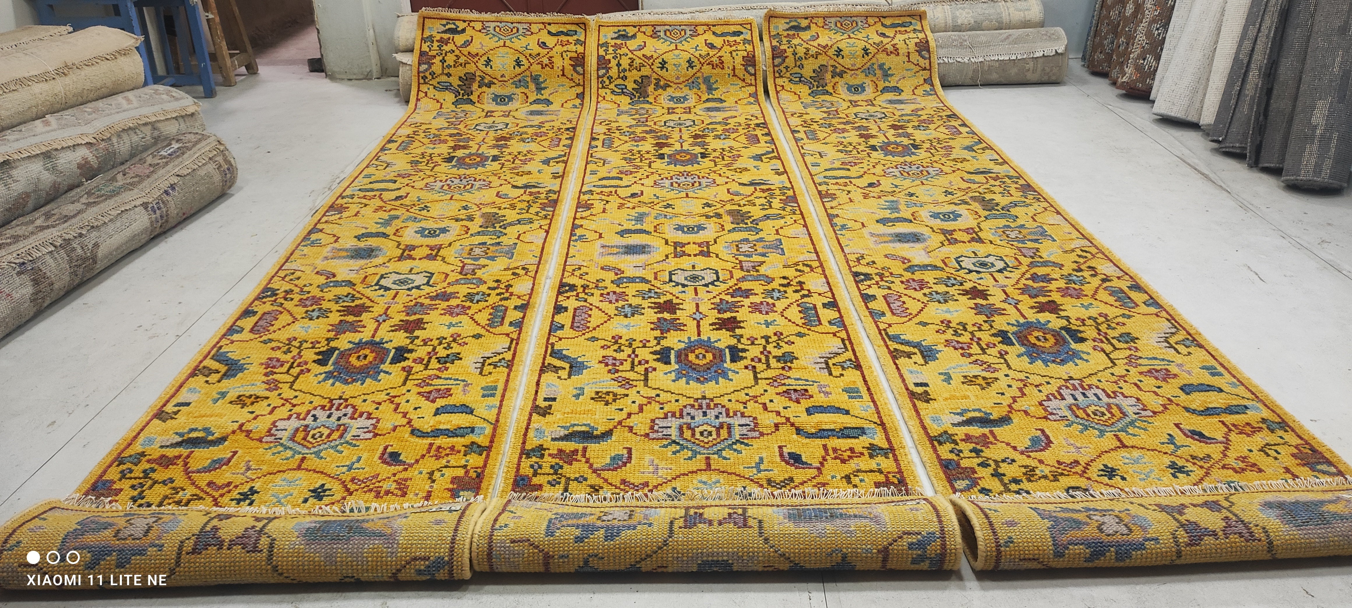 Mabel Marigold 2.6x12.3 Yellow Hand-Knotted Oushak Runner