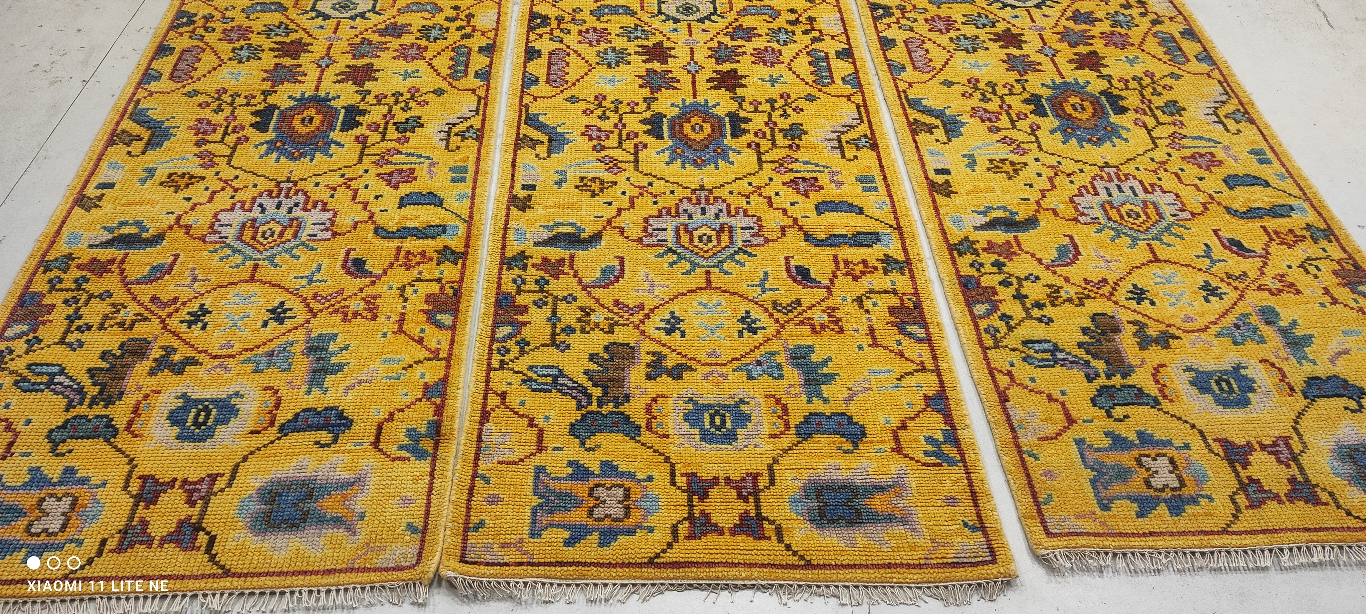 Mabel Marigold 2.6x12.3 Yellow Hand-Knotted Oushak Runner