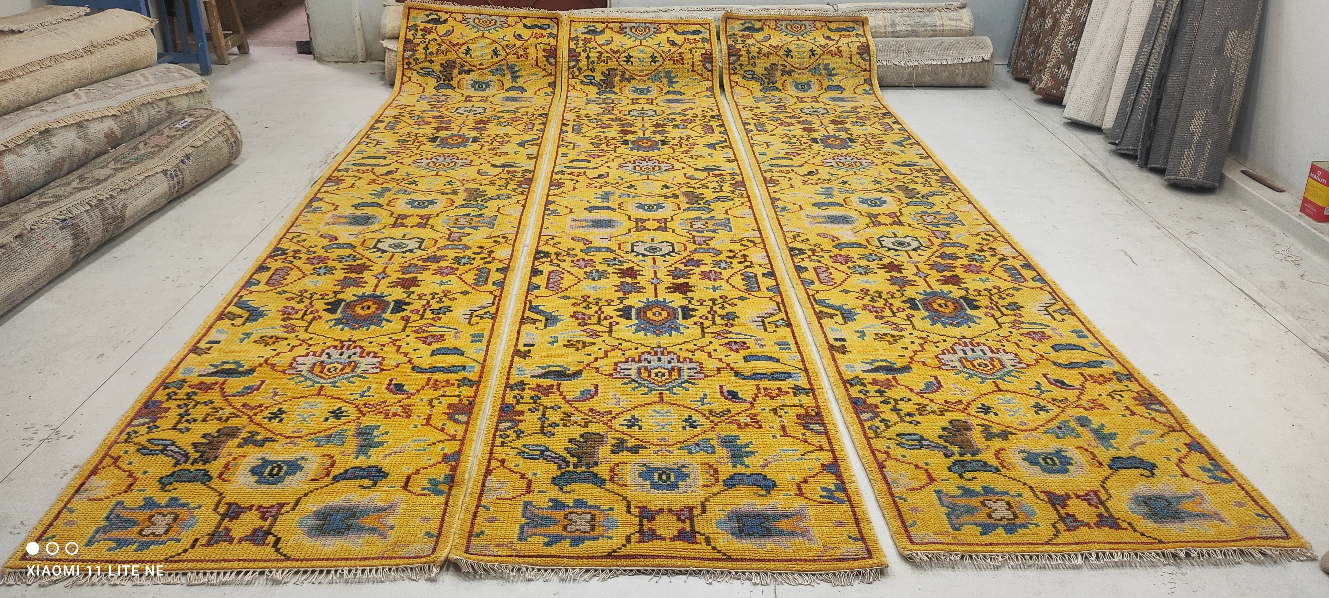 Mabel Marigold 2.6x12.3 Yellow Hand-Knotted Oushak Runner