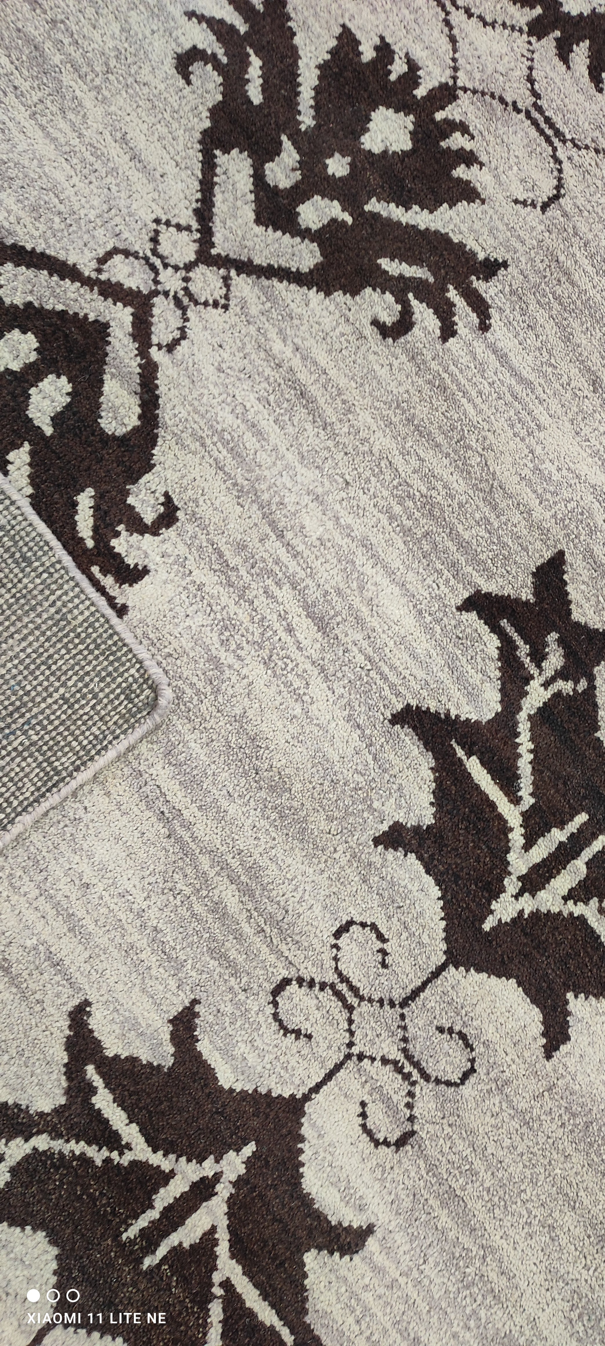 El Chido 4x11.6 Grey Hand-Knotted Modern Runner
