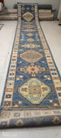 Ericka Kreutz 2.6x15.9 Blue Hand-Knotted Oushak Runner