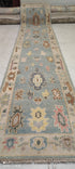 Caitlin McGee 2.6x12 Light Blue Hand-Knotted Oushak Runner
