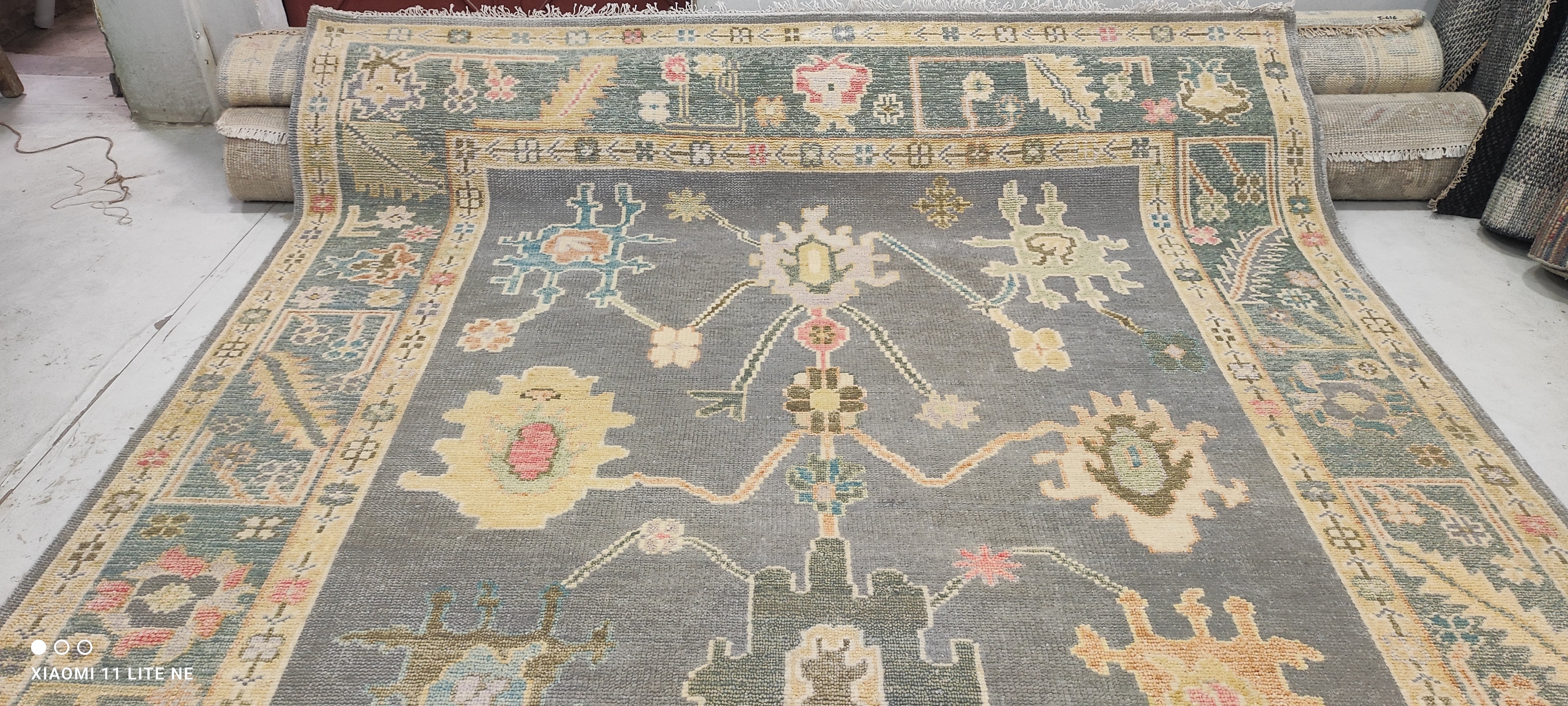 Rebecca Daly 8x10 Multi Color Hand-Knotted Oushak Rug