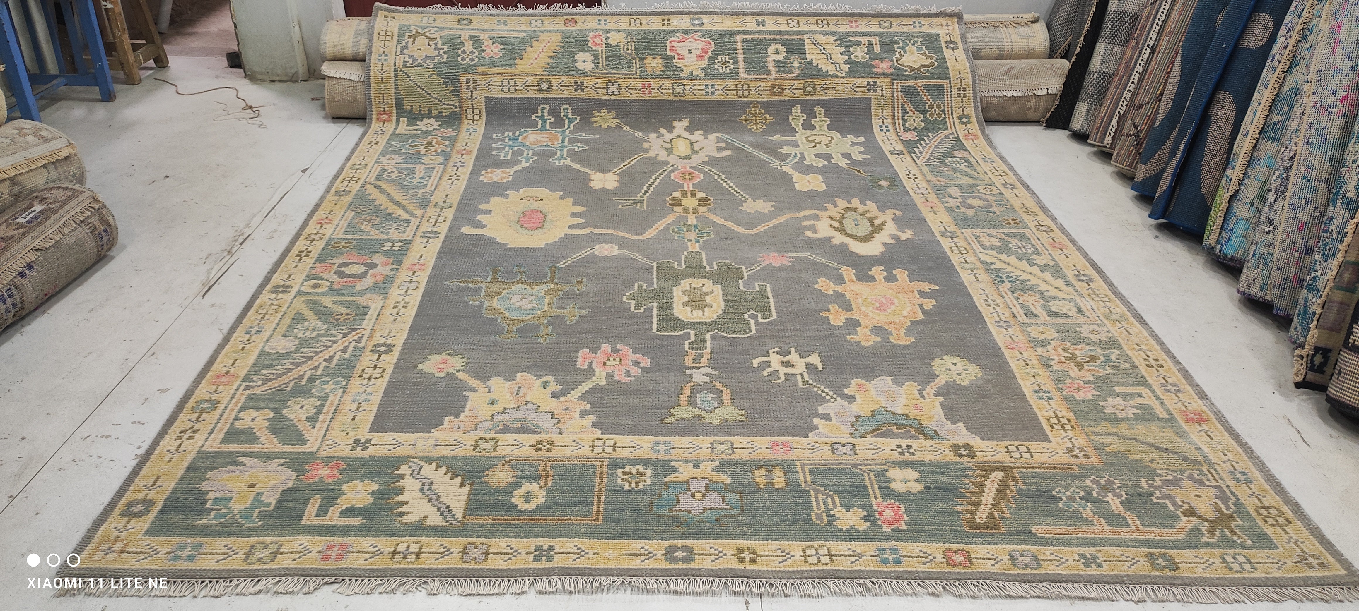Rebecca Daly 8x10 Multi Color Hand-Knotted Oushak Rug
