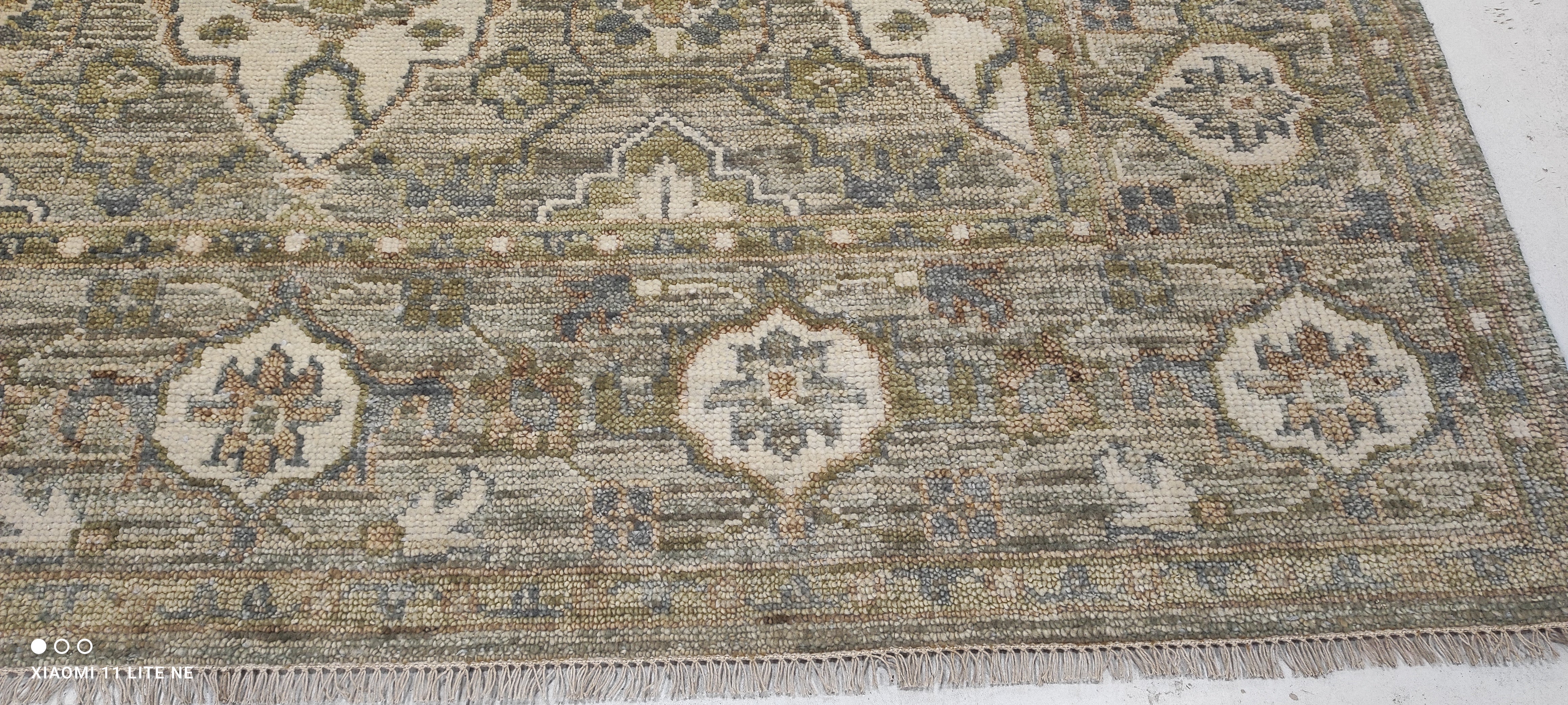 Kailena Mai 8x10 Grey Hand-Knotted Oushak Rug