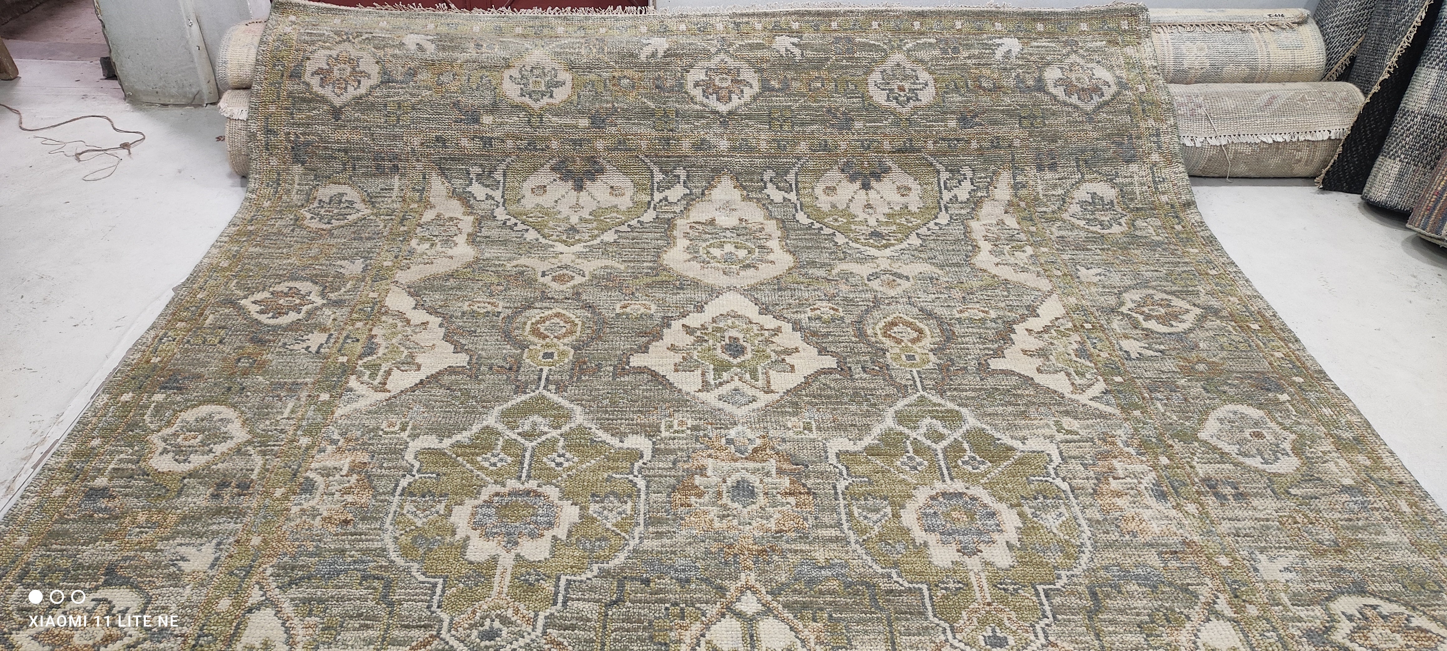 Kailena Mai 8x10 Grey Hand-Knotted Oushak Rug