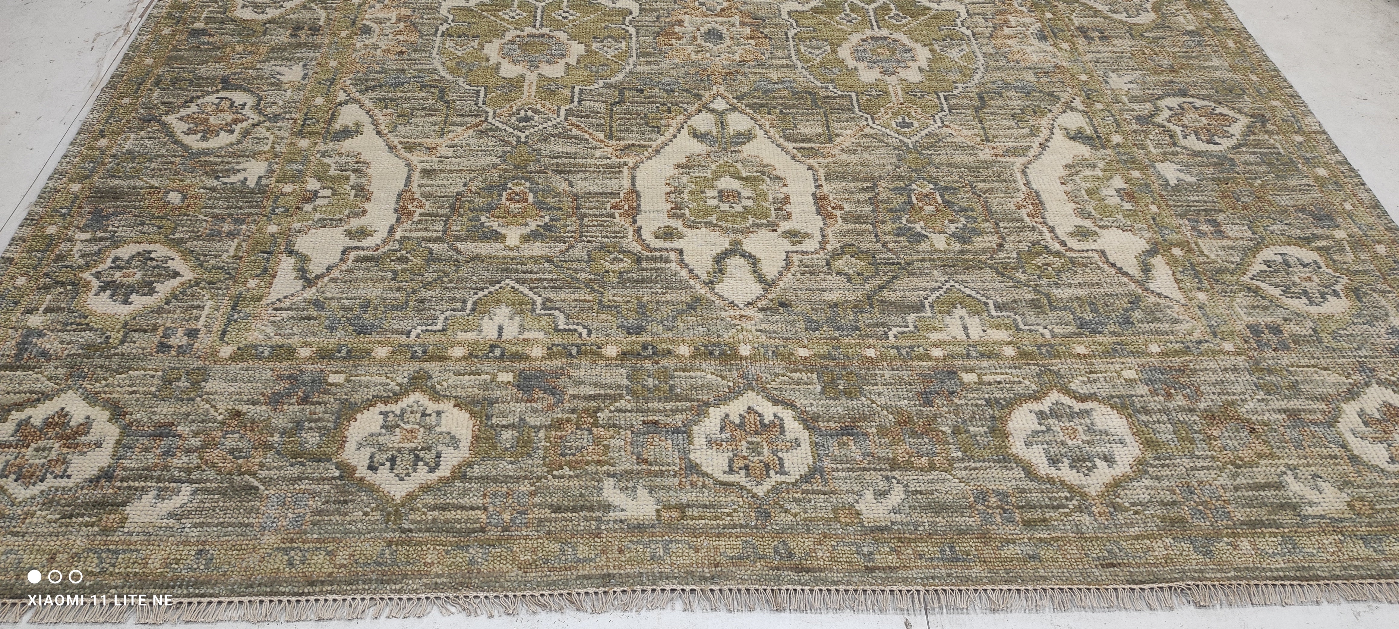 Kailena Mai 8x10 Grey Hand-Knotted Oushak Rug