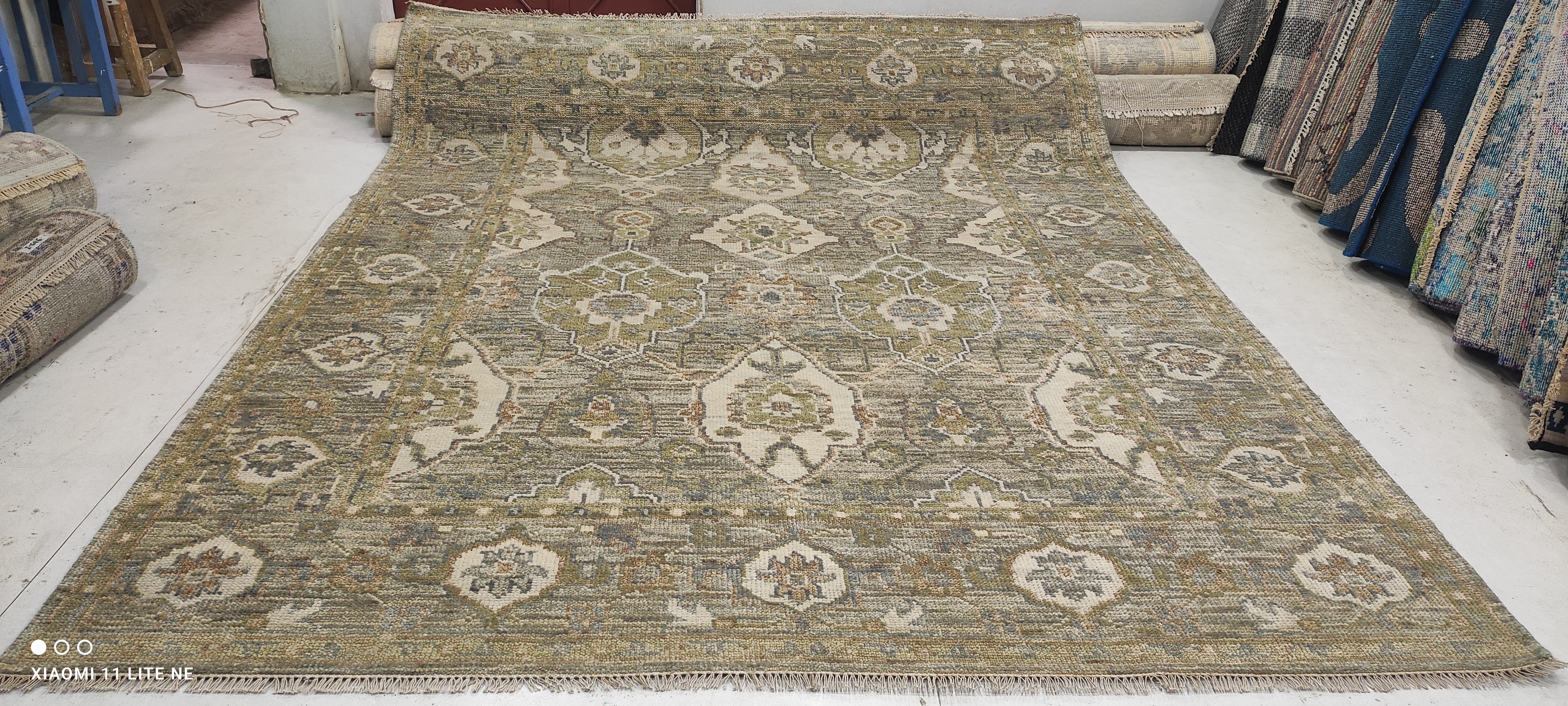 Kailena Mai 8x10 Grey Hand-Knotted Oushak Rug