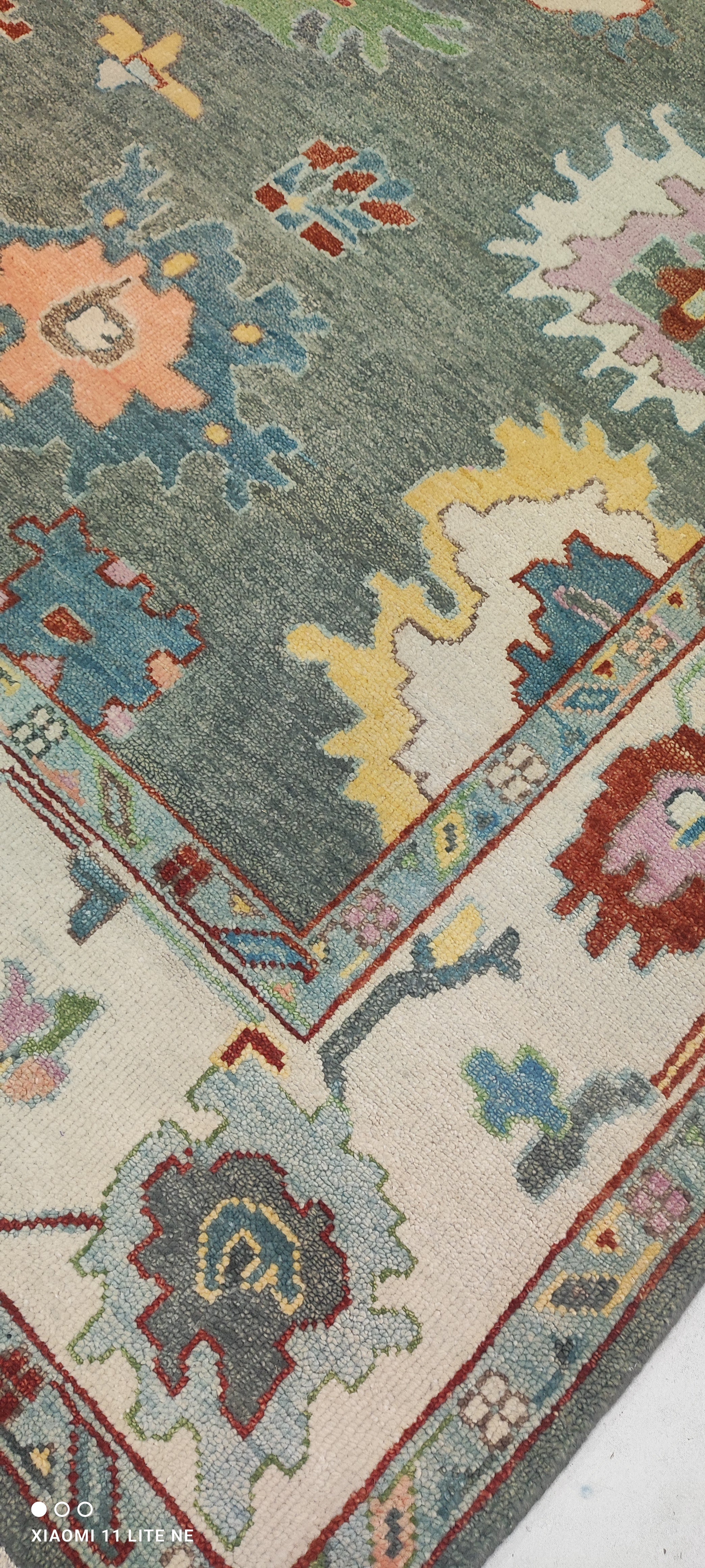 Marisela Zumbado 8x9.9 Multi Color Hand-Knotted Oushak Rug