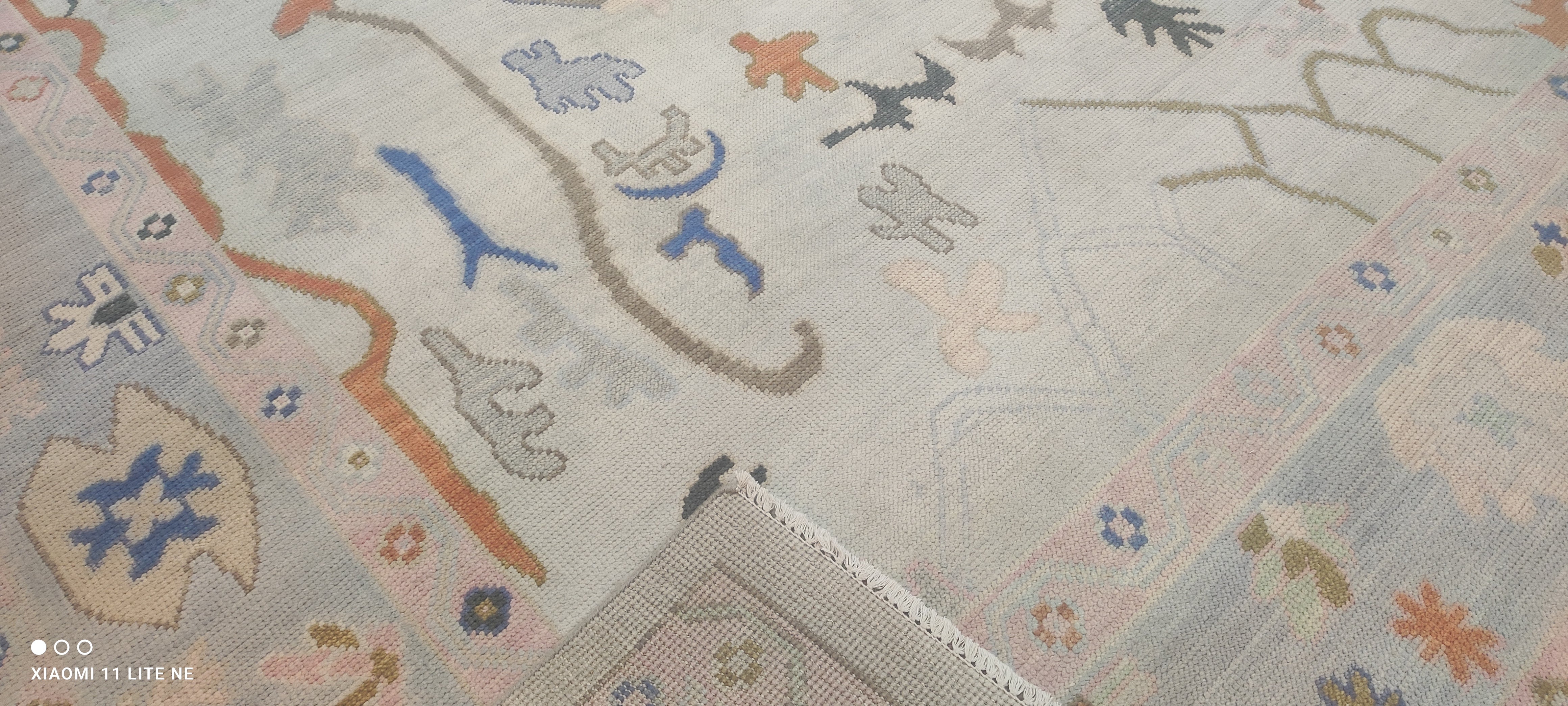 Kathryn Bach 8x10 Multi Color Hand-Knotted Oushak Rug