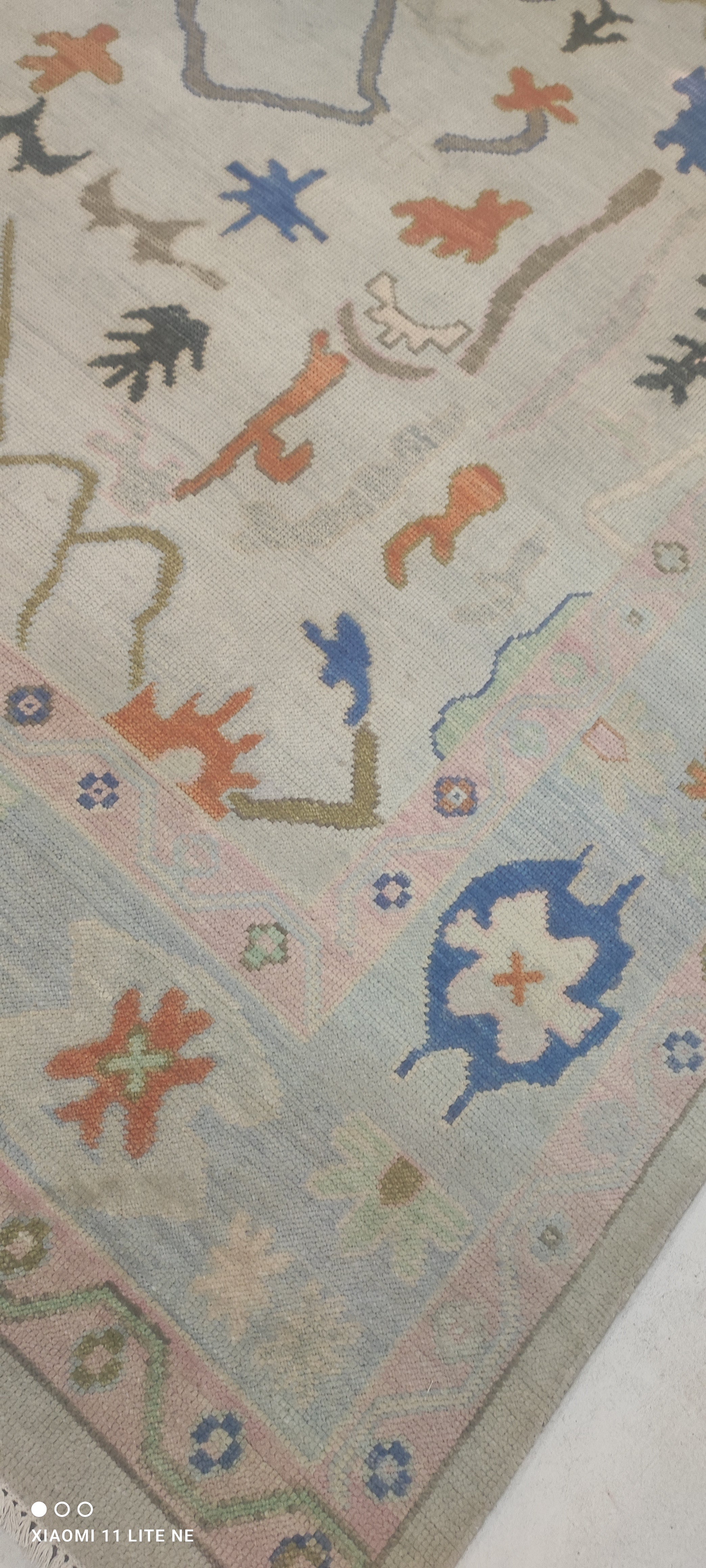 Kathryn Bach 8x10 Multi Color Hand-Knotted Oushak Rug