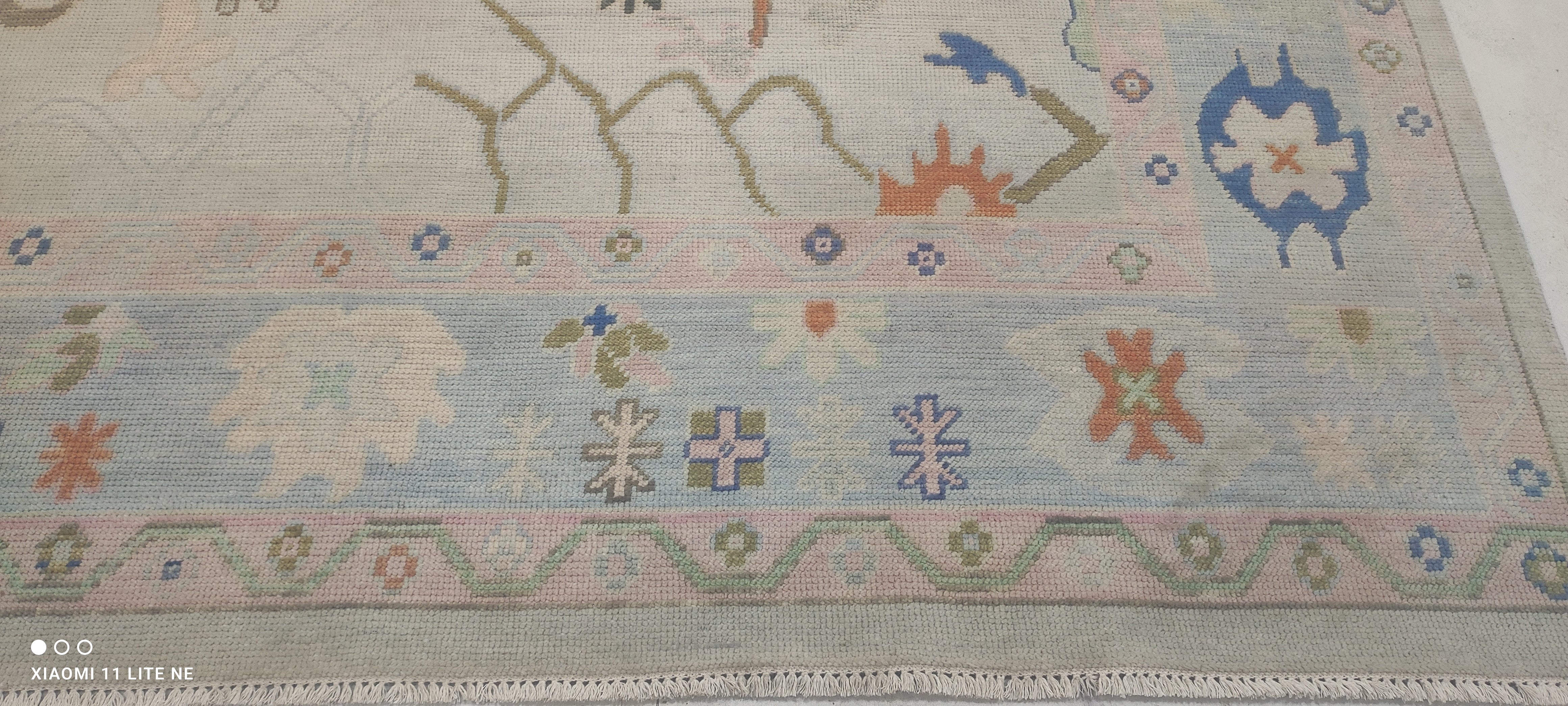Kathryn Bach 8x10 Multi Color Hand-Knotted Oushak Rug