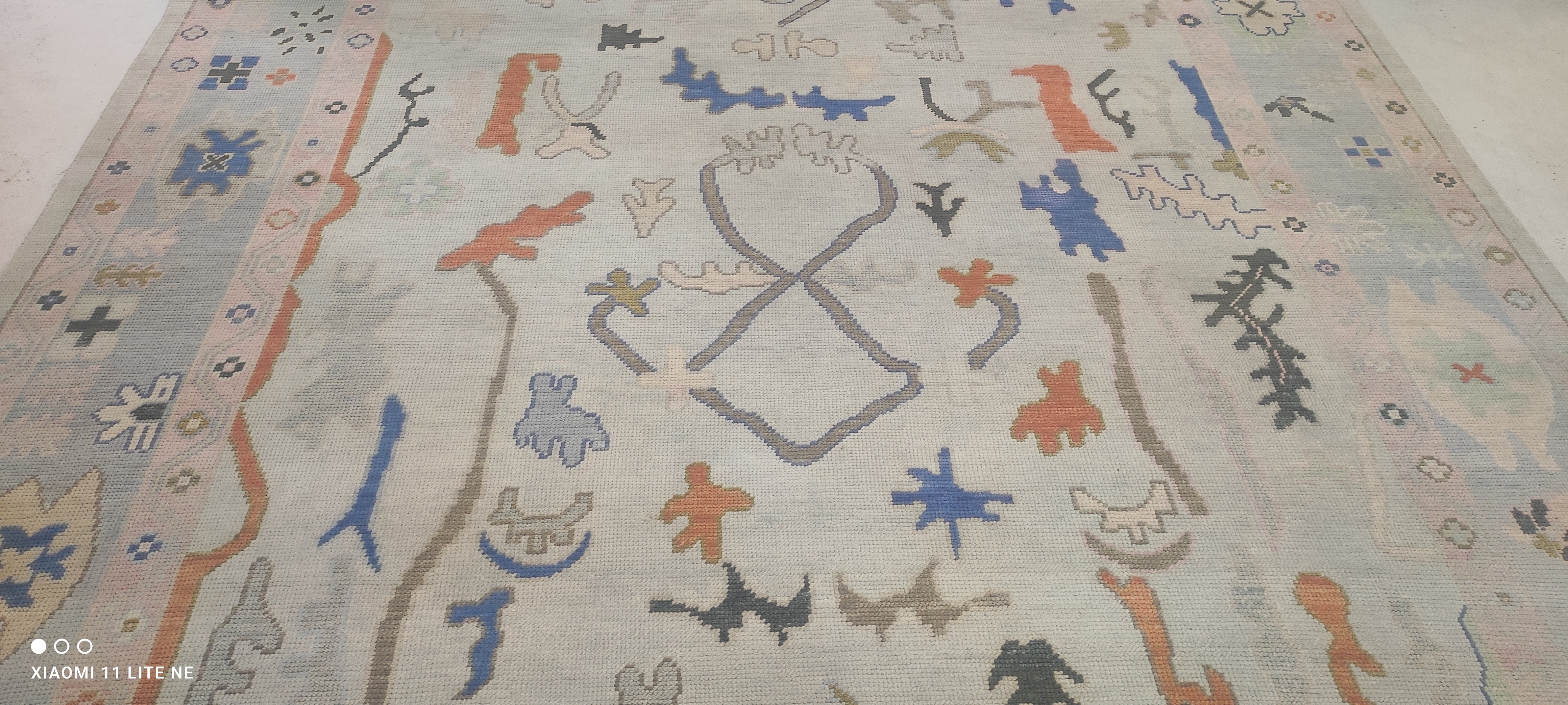 Kathryn Bach 8x10 Multi Color Hand-Knotted Oushak Rug