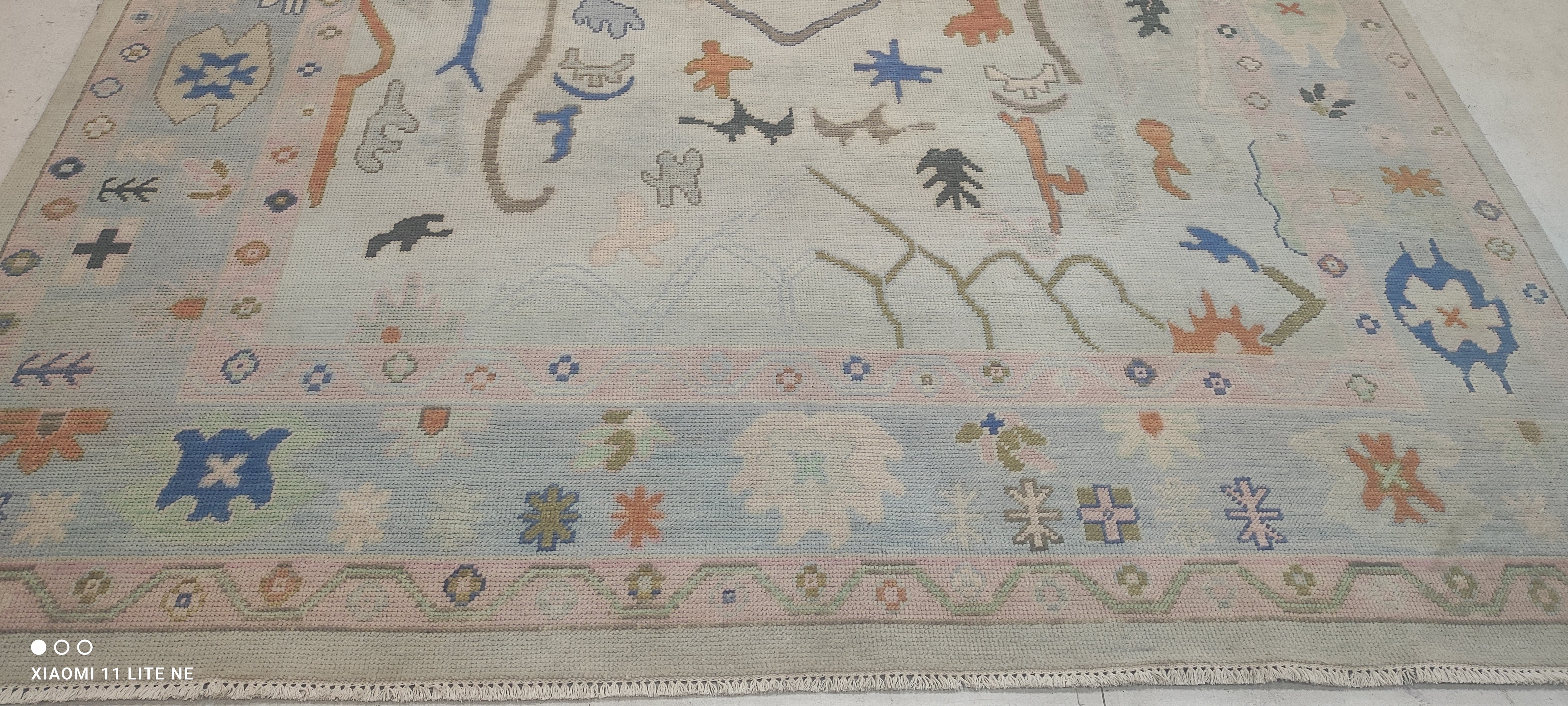 Kathryn Bach 8x10 Multi Color Hand-Knotted Oushak Rug