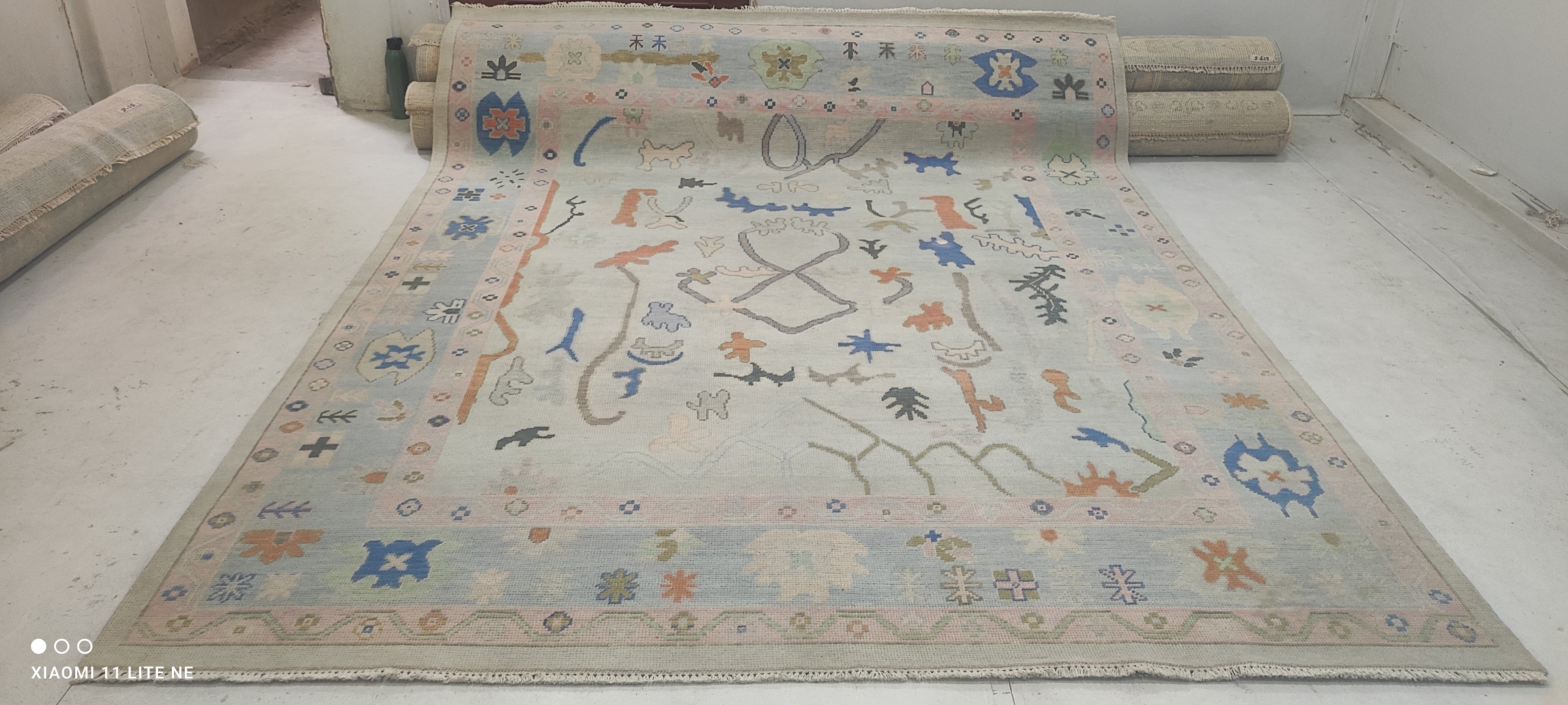 Kathryn Bach 8x10 Multi Color Hand-Knotted Oushak Rug
