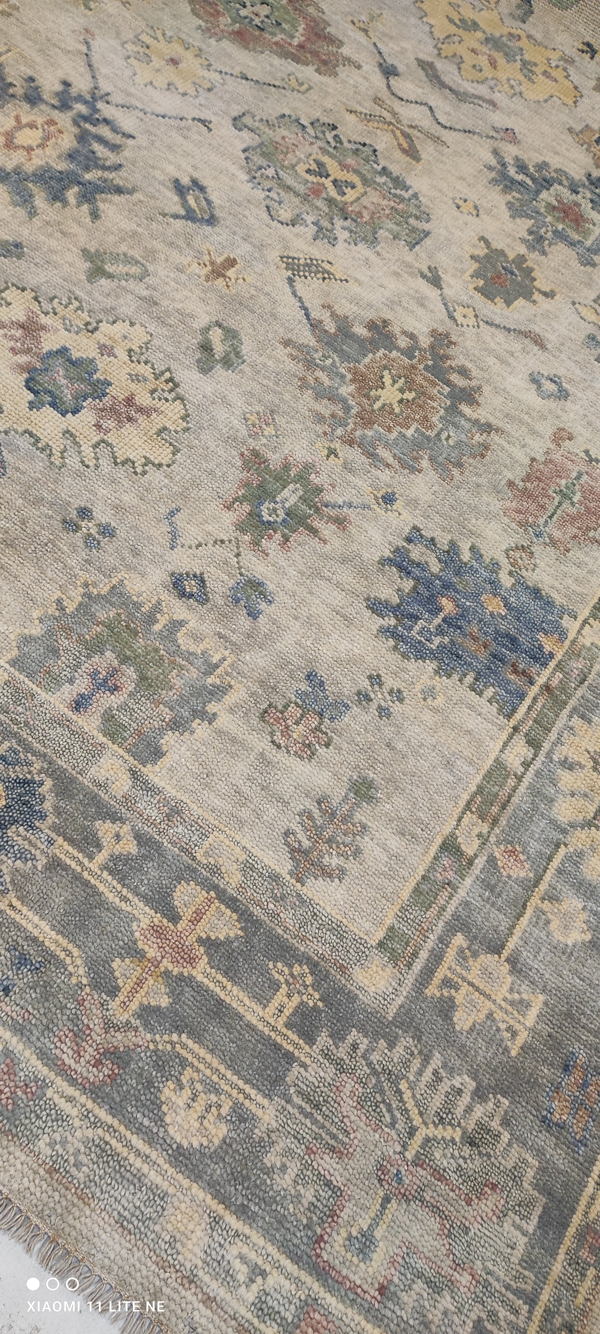 Annalise Basso 8x10 Grey Hand-Knotted Oushak Rug