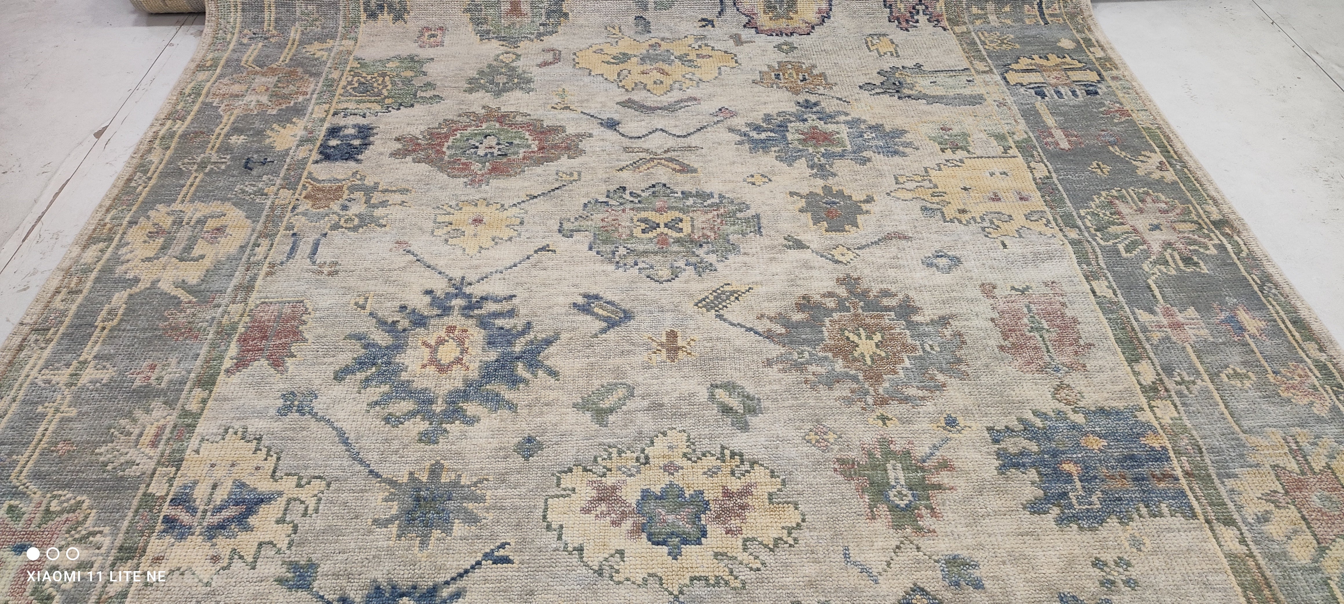 Annalise Basso 8x10 Grey Hand-Knotted Oushak Rug