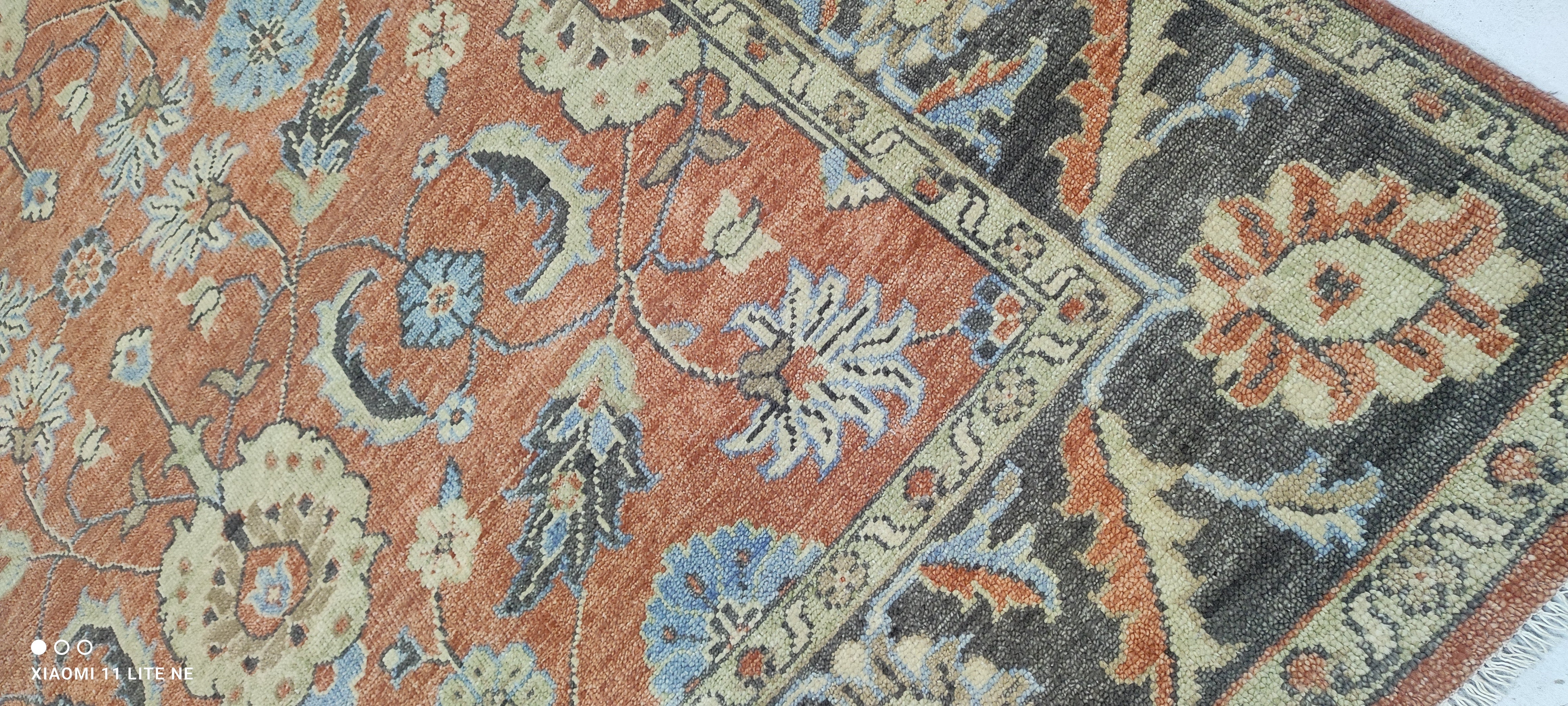 Tessa 8x10 Rust Hand-Knotted Oushak Rug