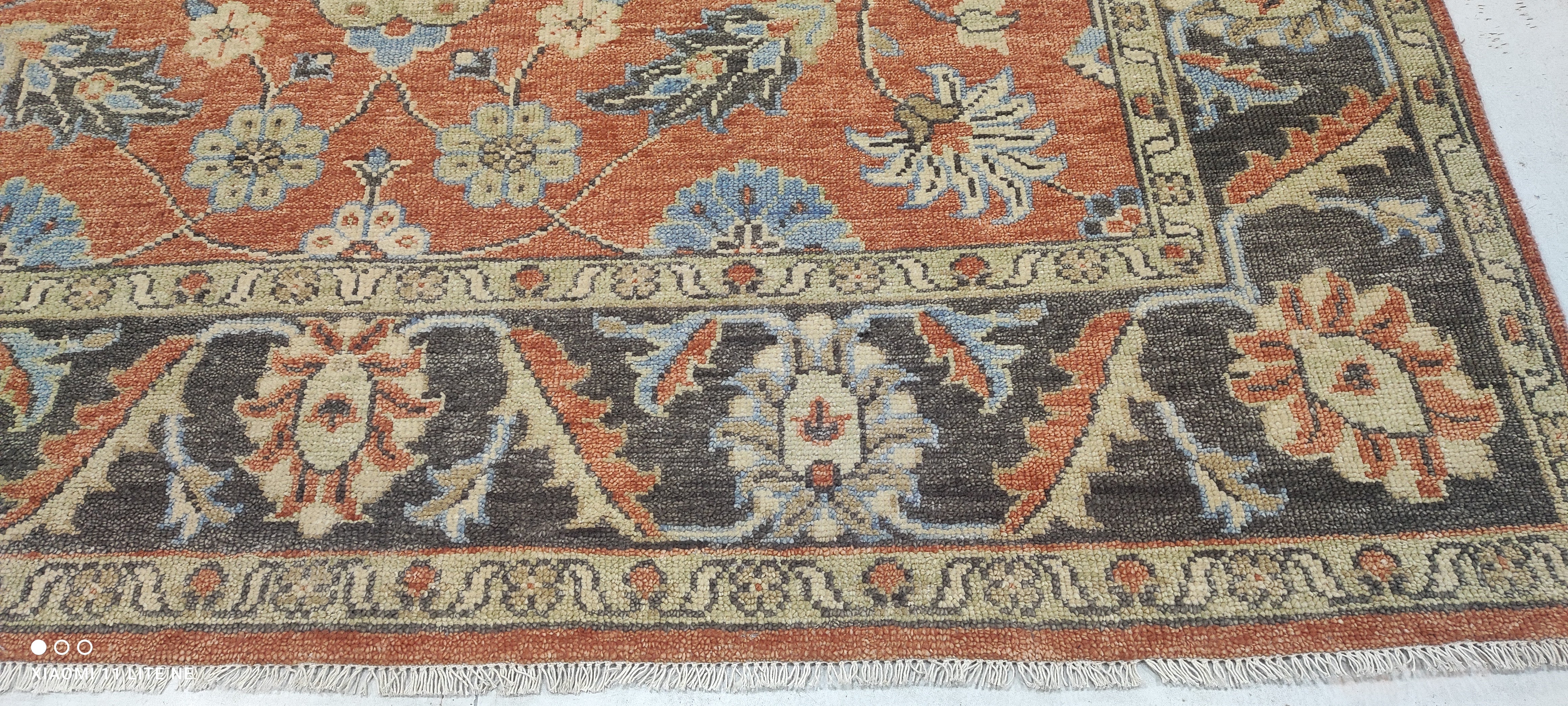 Tessa 8x10 Rust Hand-Knotted Oushak Rug