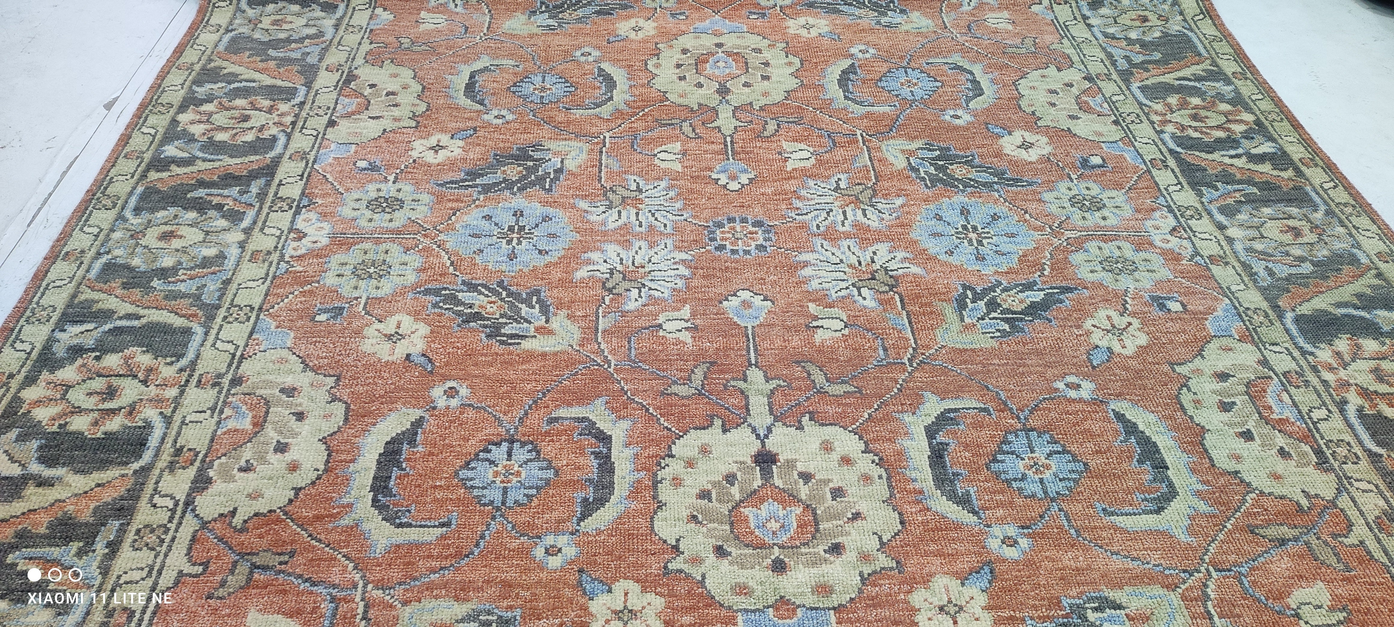 Tessa 8x10 Rust Hand-Knotted Oushak Rug