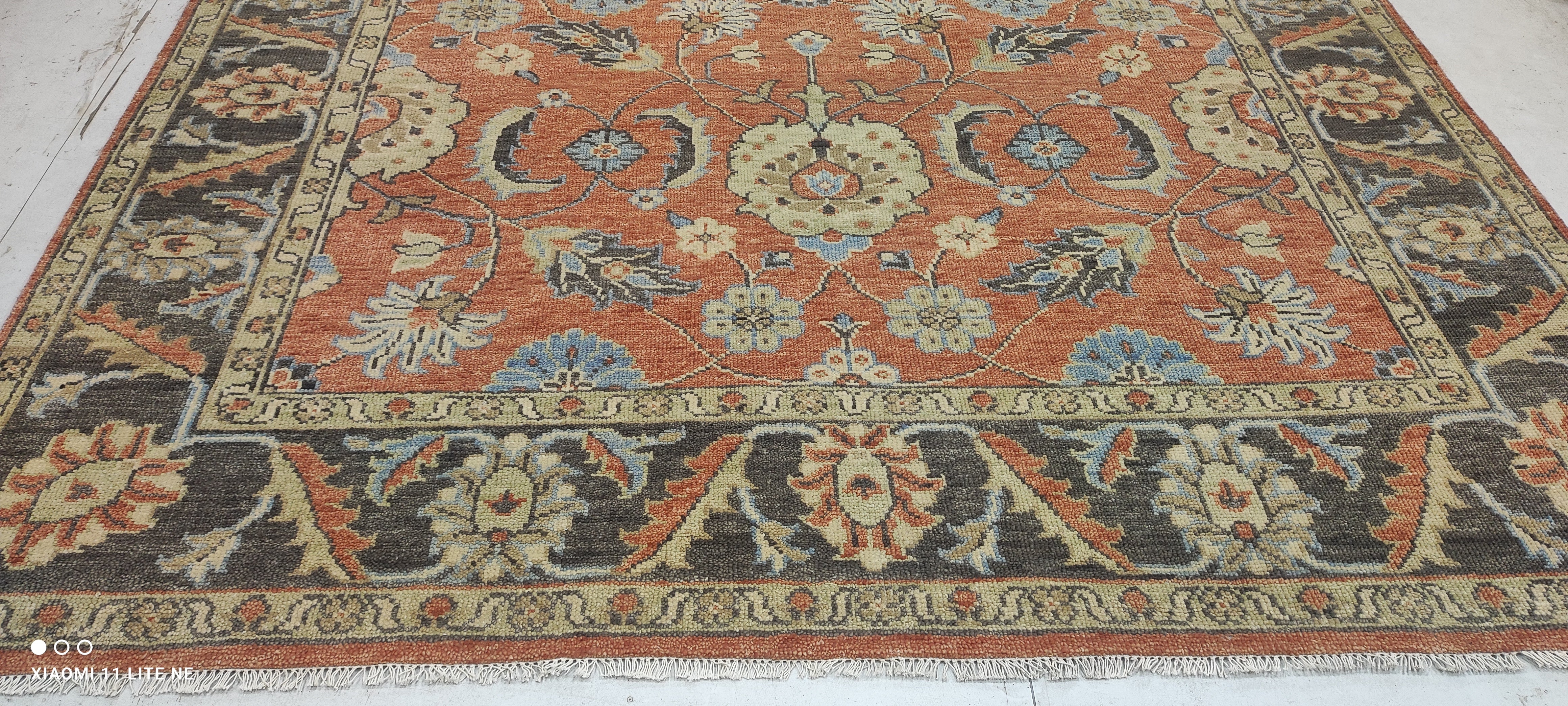 Tessa 8x10 Rust Hand-Knotted Oushak Rug