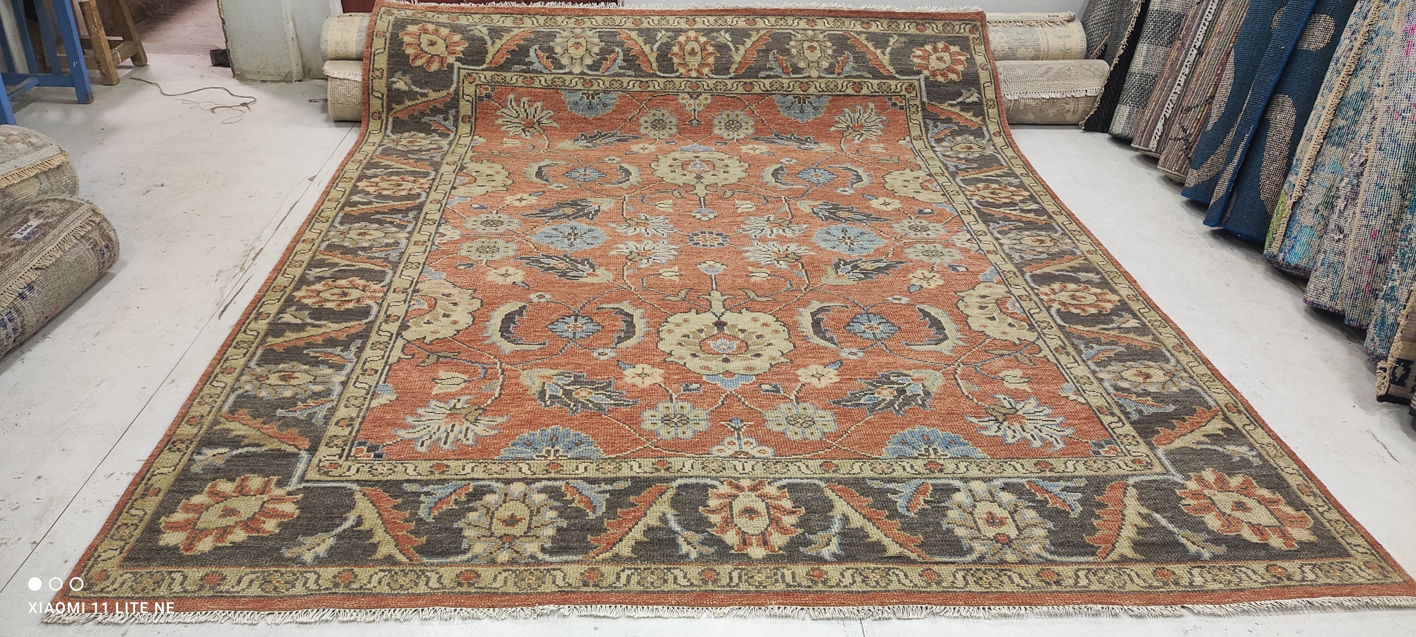 Tessa 8x10 Rust Hand-Knotted Oushak Rug