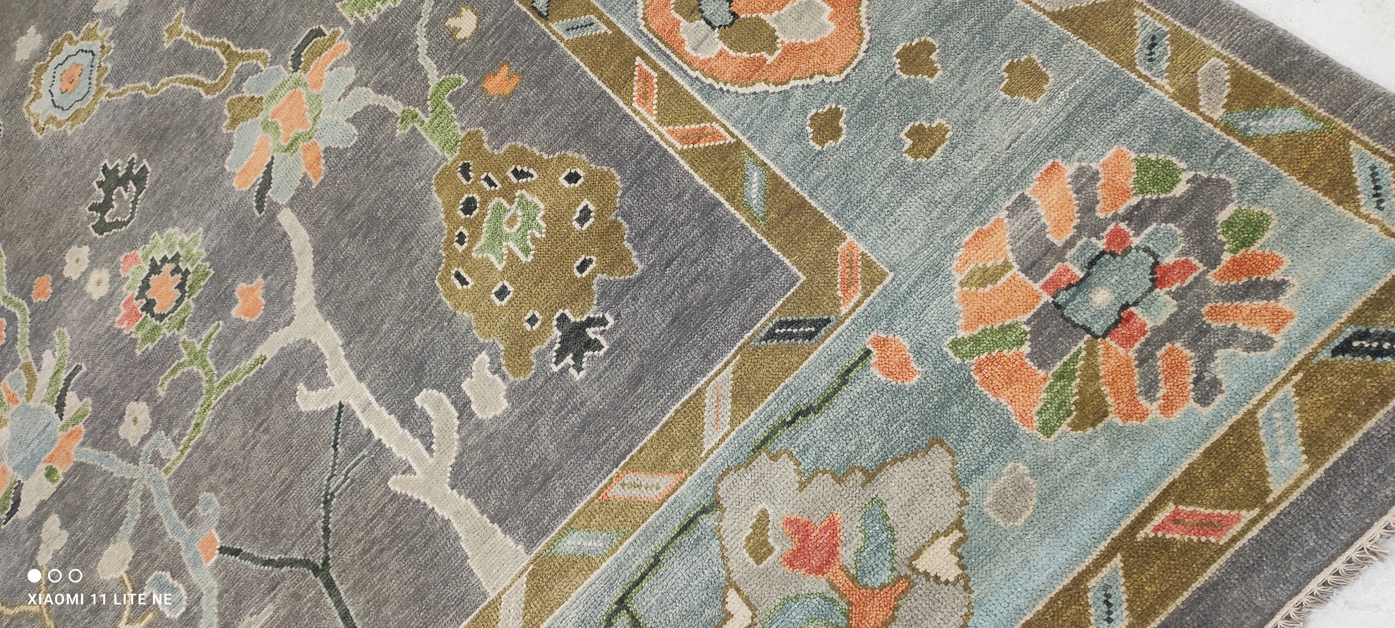 Laura San Giacomo 9x12 Colorful Hand-Knotted Oushak Rug