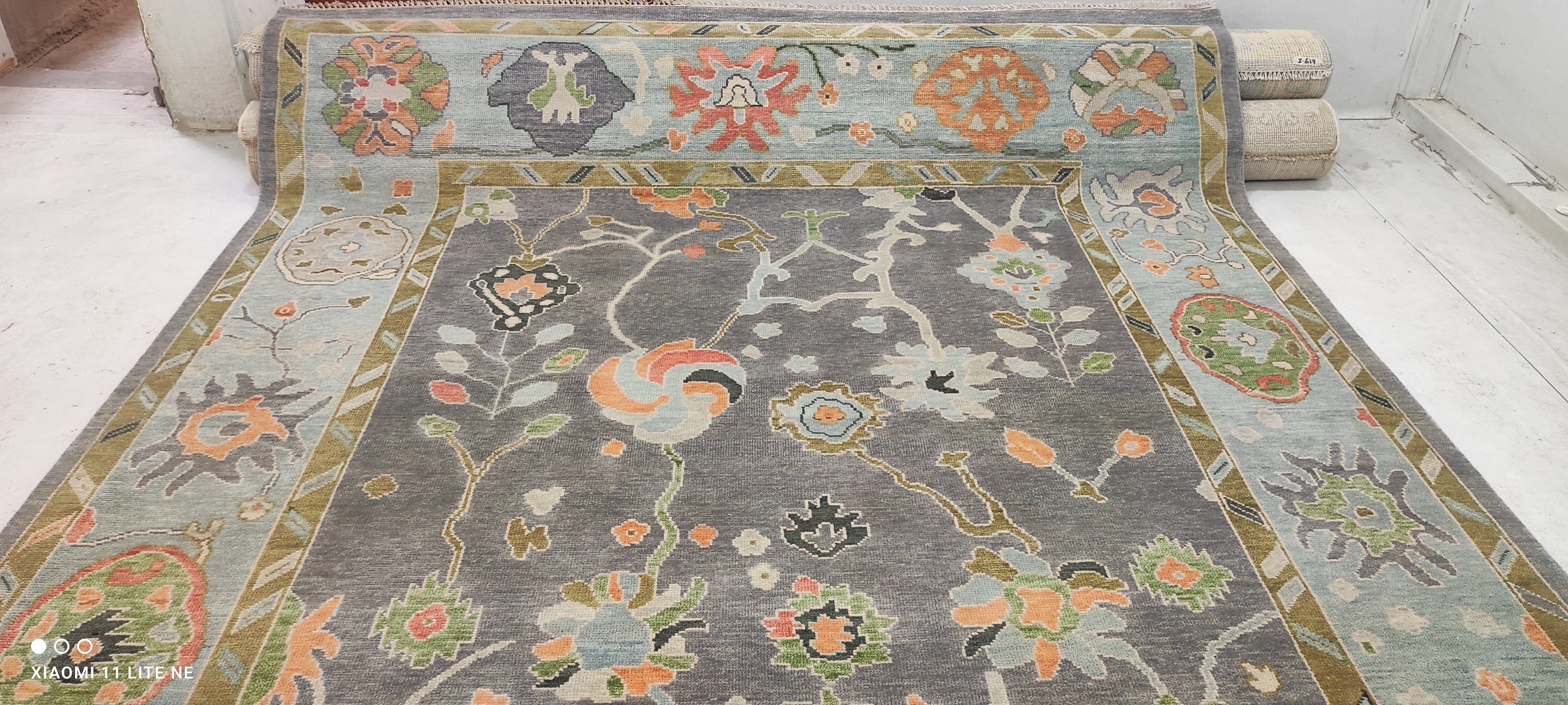 Laura San Giacomo 9x12 Colorful Hand-Knotted Oushak Rug