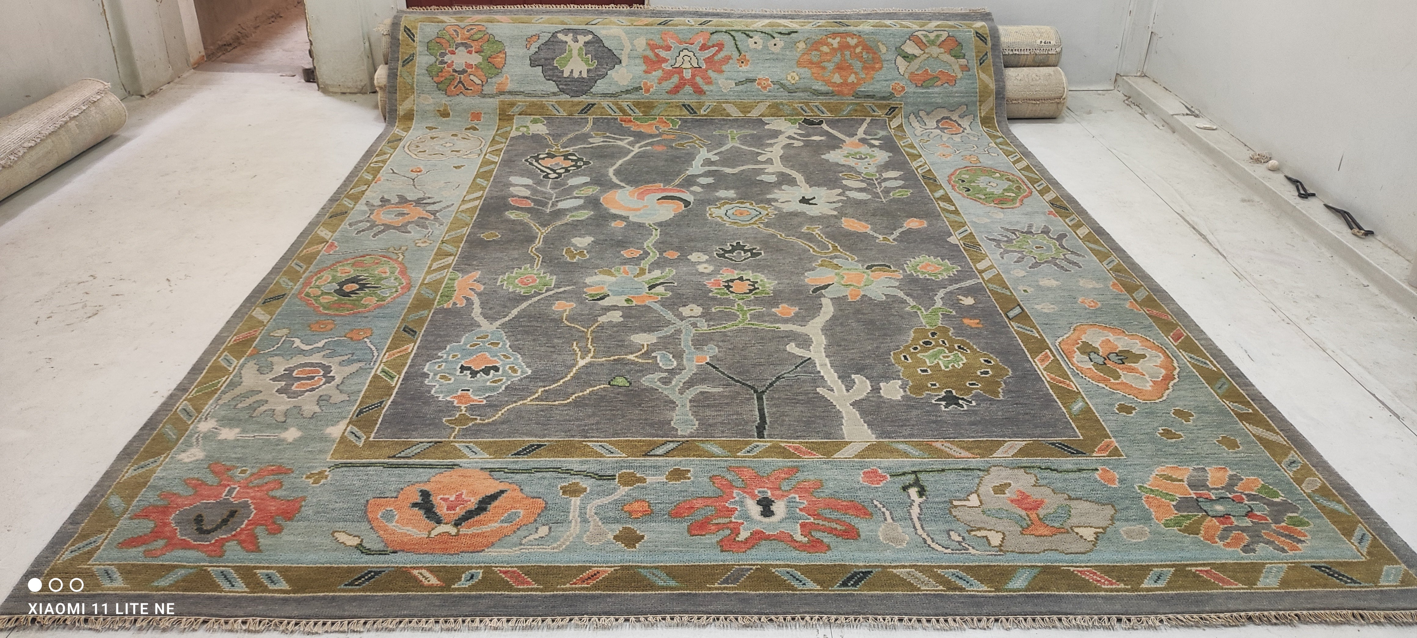 Laura San Giacomo 9x12 Colorful Hand-Knotted Oushak Rug