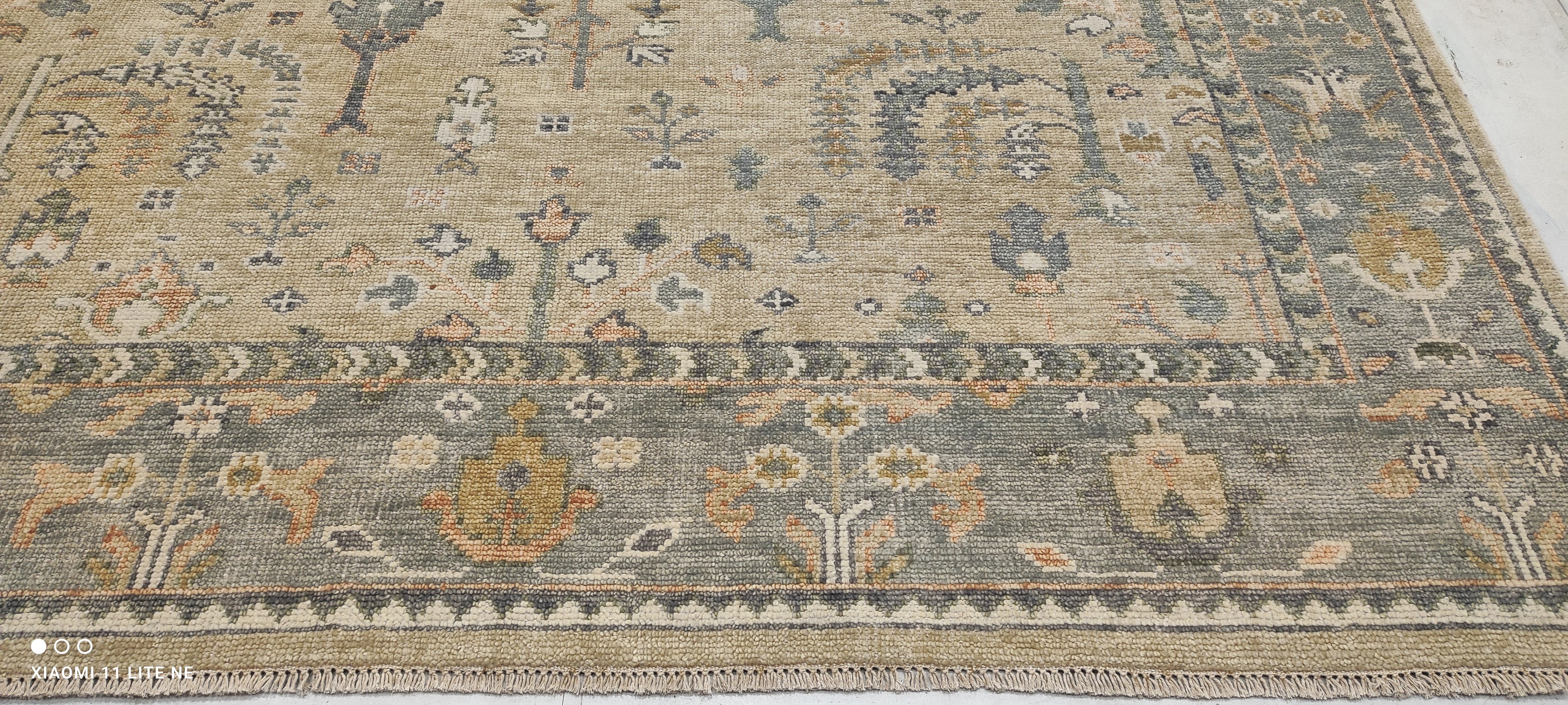 Lindsey Normington 9x12 Tan Hand-Knotted Oushak Rug
