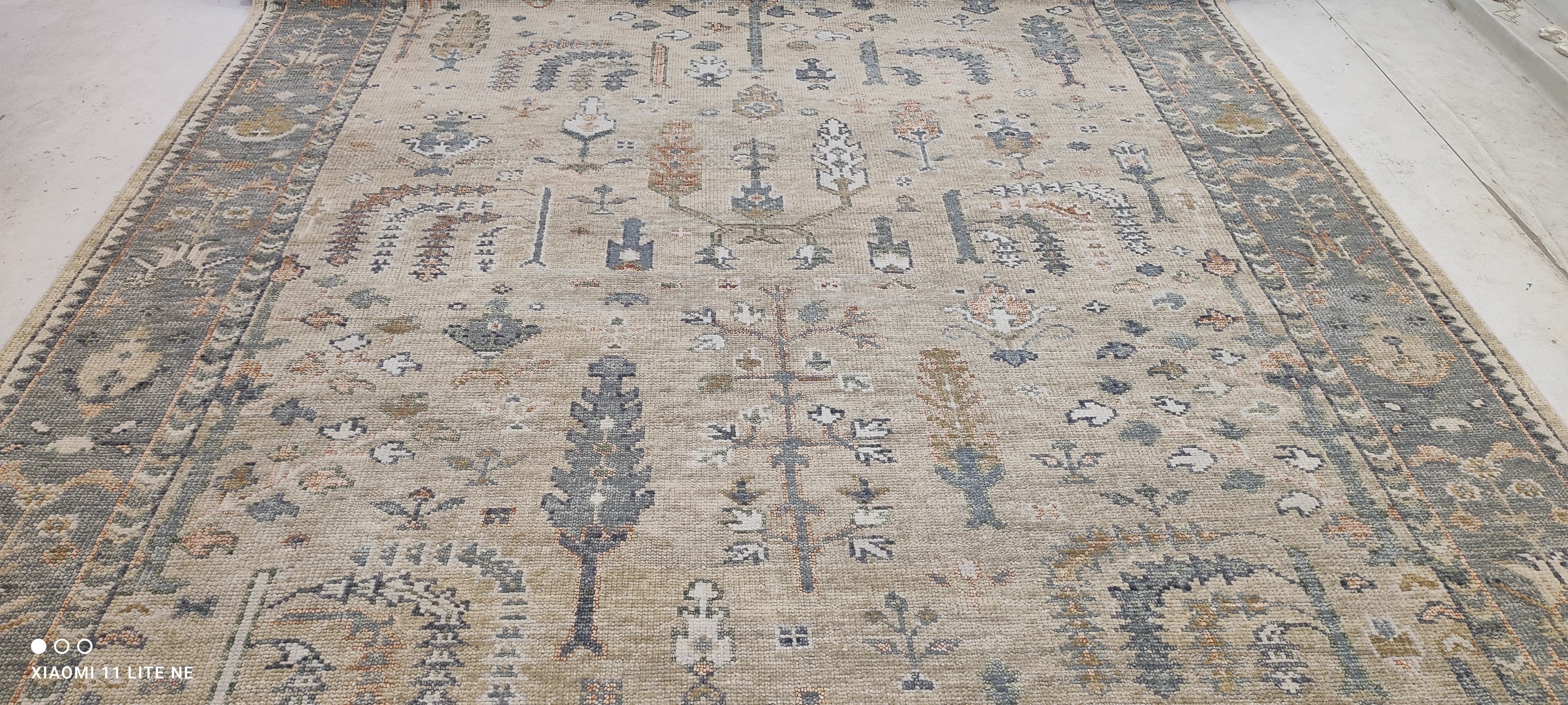 Lindsey Normington 9x12 Tan Hand-Knotted Oushak Rug