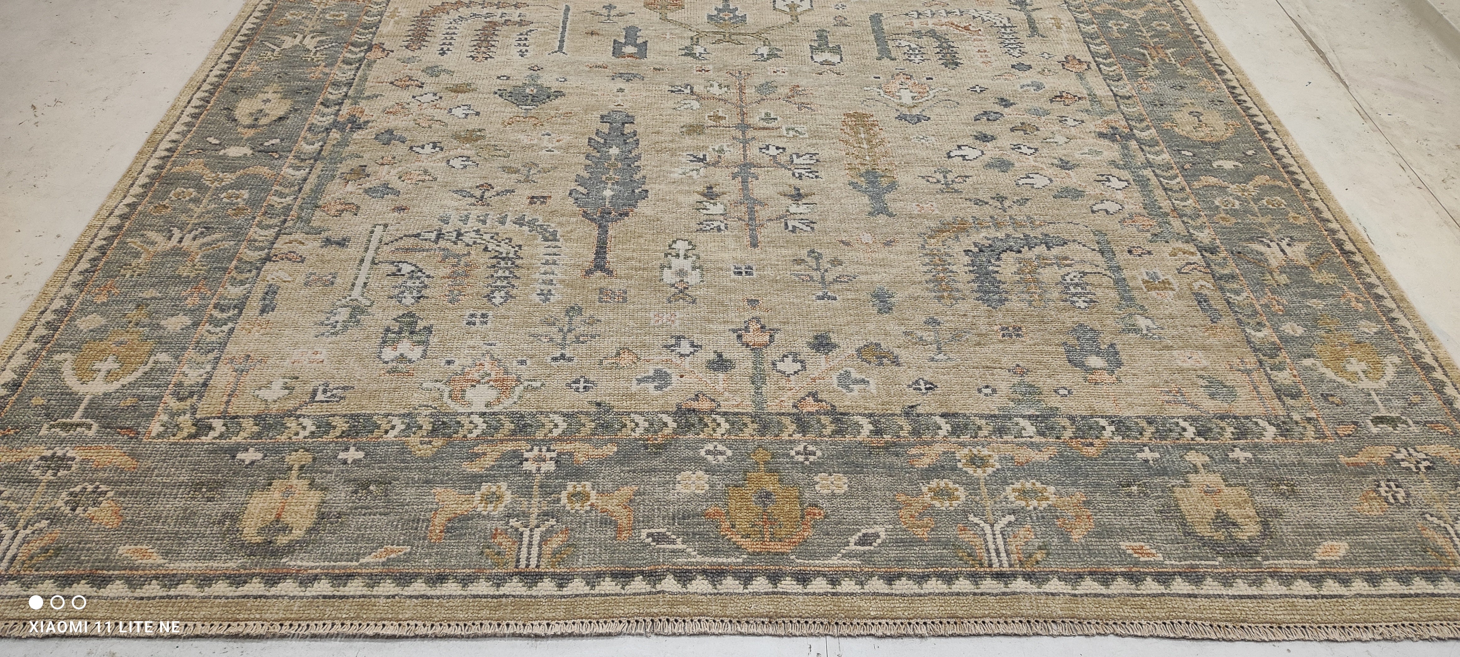Lindsey Normington 9x12 Tan Hand-Knotted Oushak Rug