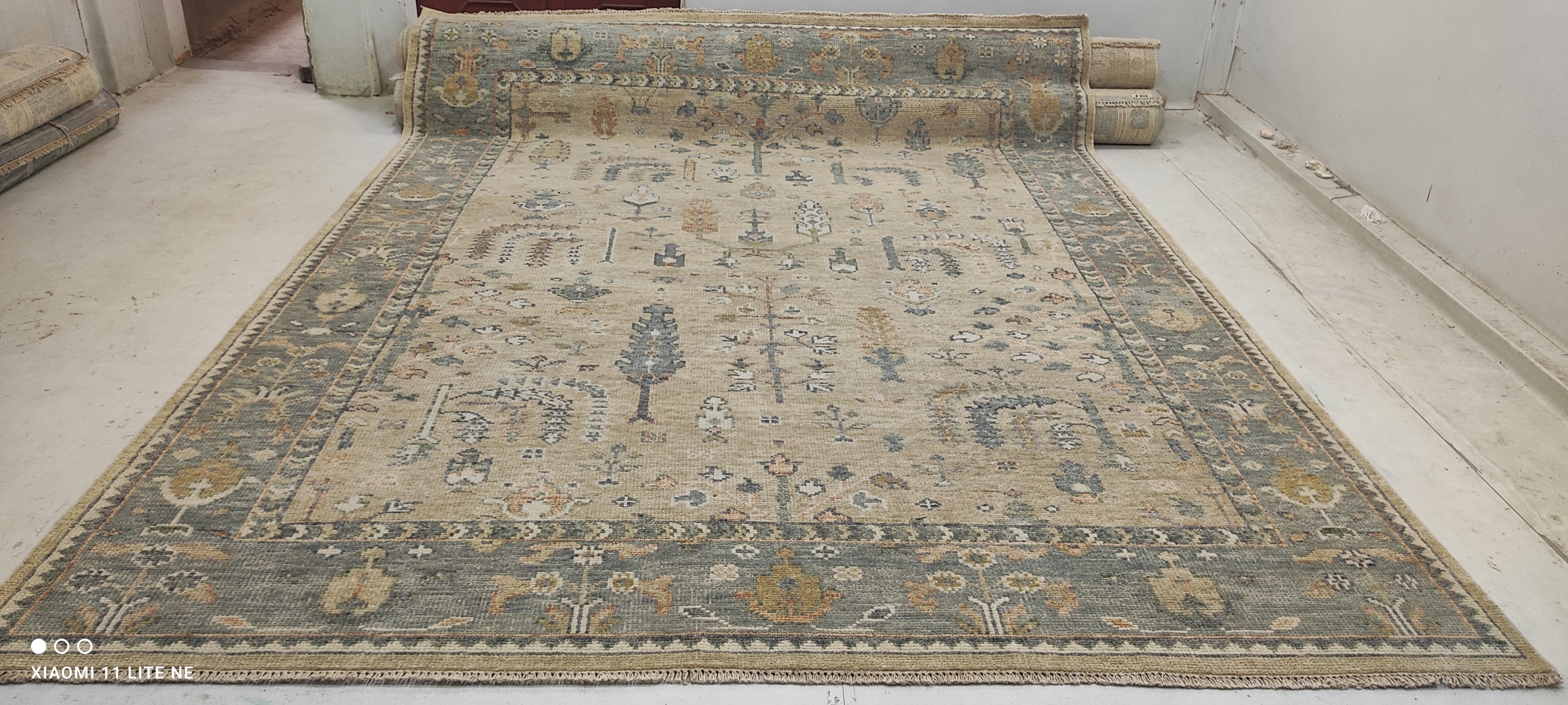 Lindsey Normington 9x12 Tan Hand-Knotted Oushak Rug