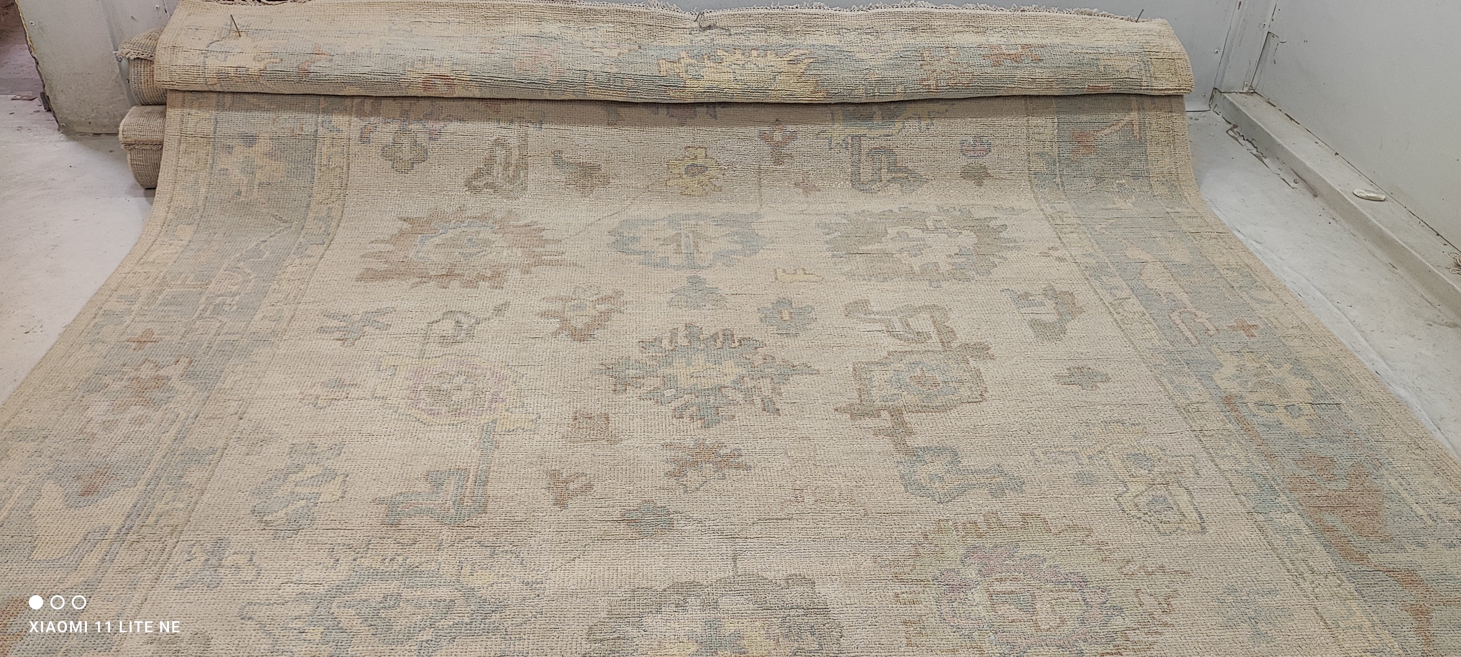 Becca 10x14 Cream Hand-Knotted Oushak Rug