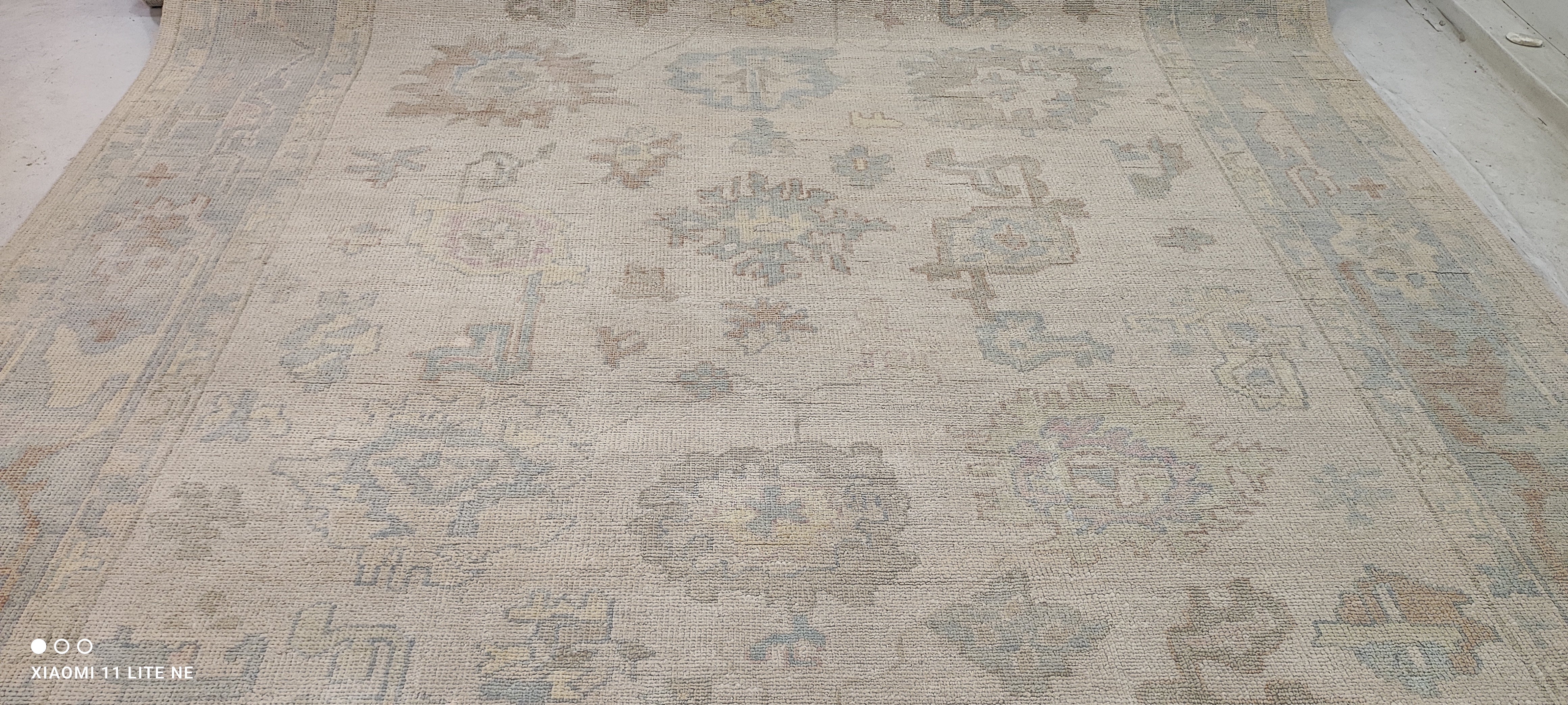 Becca 10x14 Cream Hand-Knotted Oushak Rug