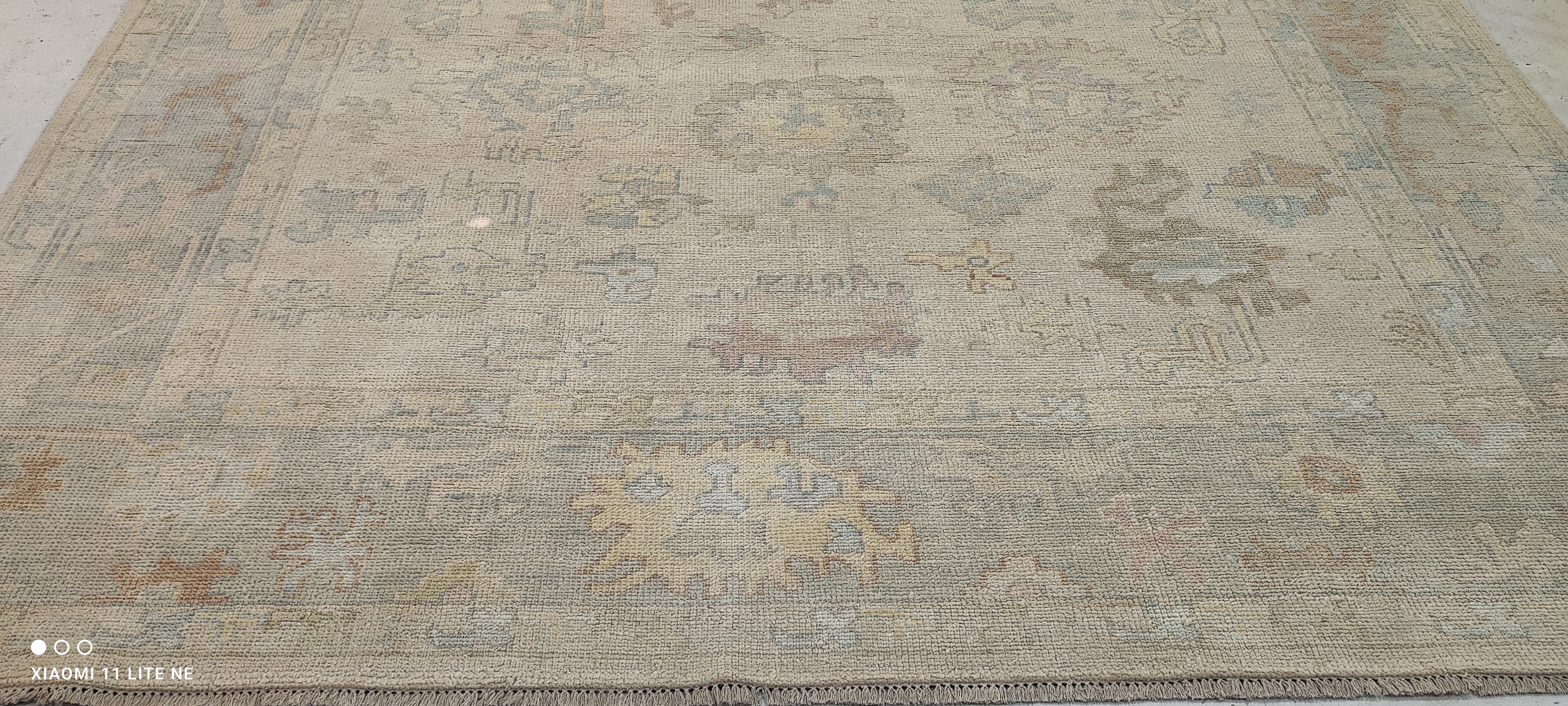 Becca 10x14 Cream Hand-Knotted Oushak Rug