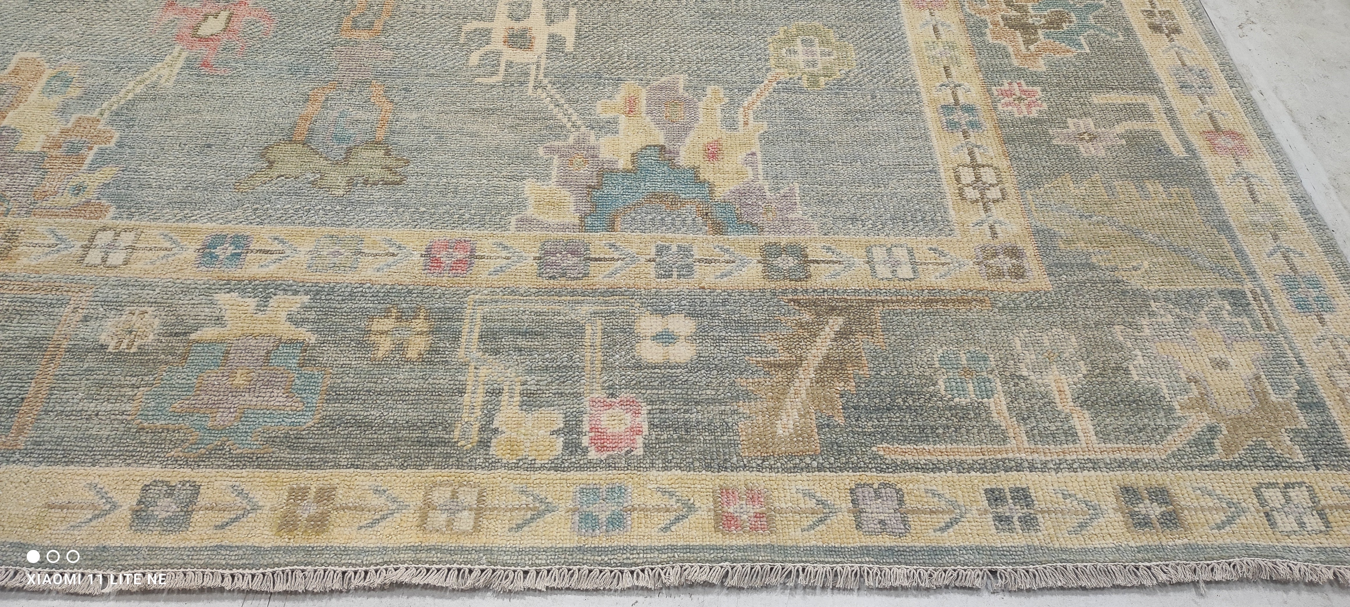 Lacey 10x14 Multi Color Hand-Knotted Oushak Rug