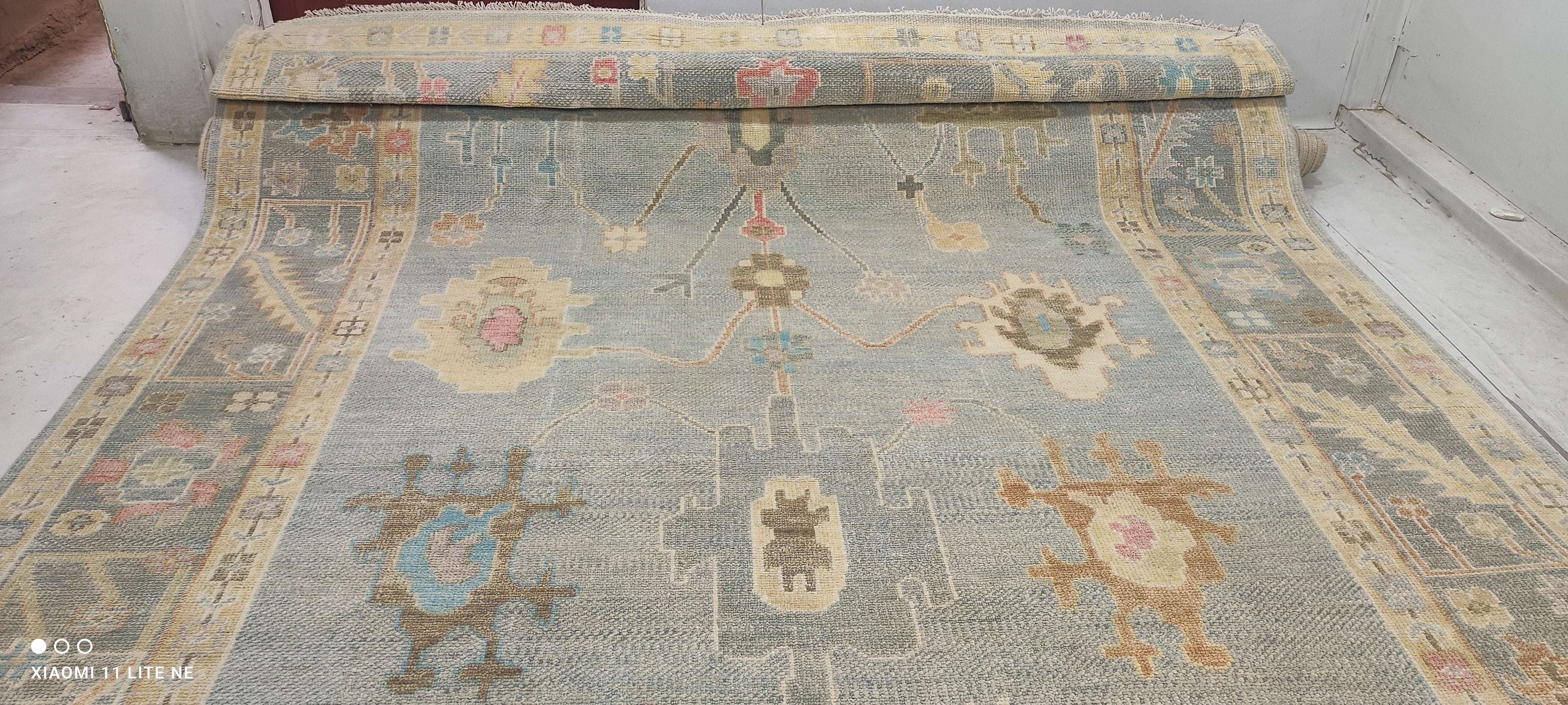 Lacey 10x14 Multi Color Hand-Knotted Oushak Rug