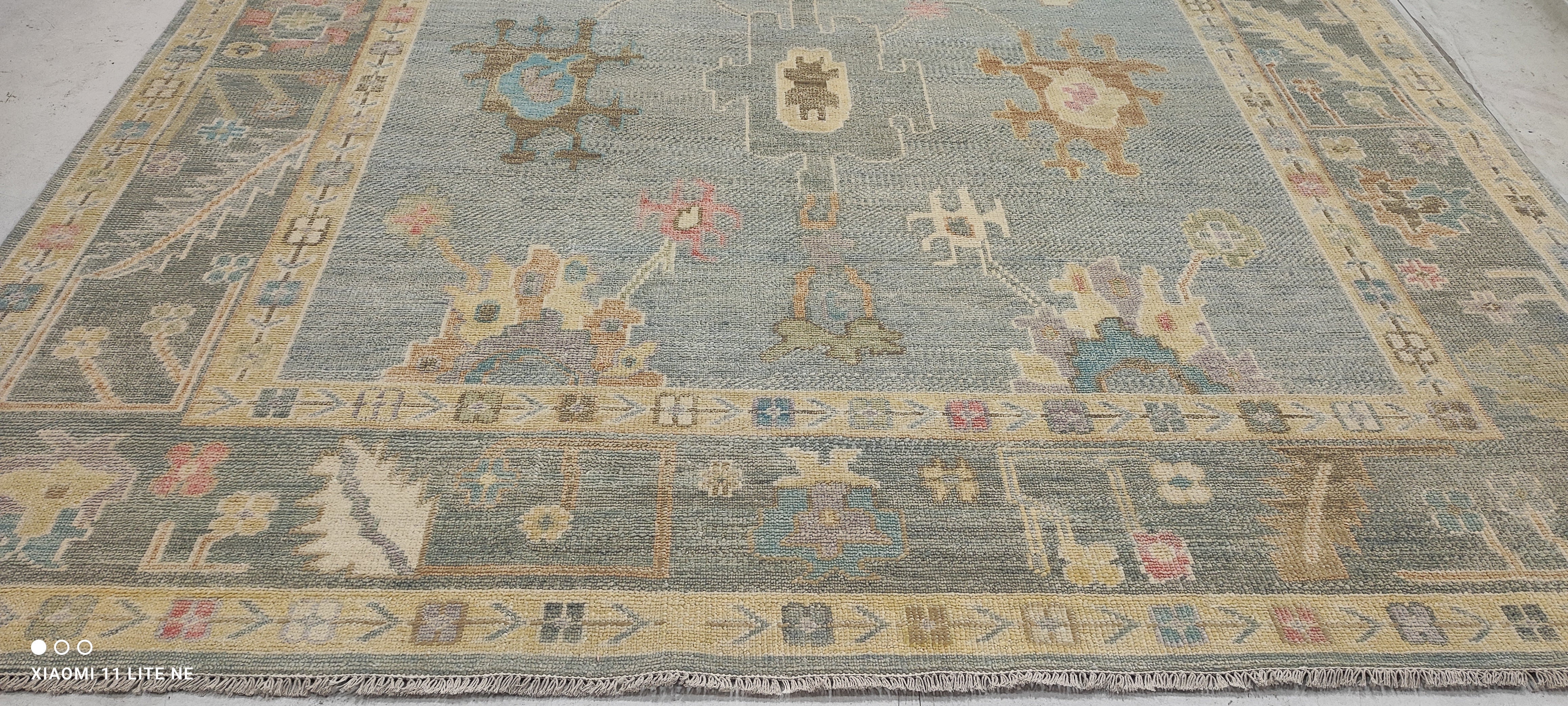 Lacey 10x14 Multi Color Hand-Knotted Oushak Rug